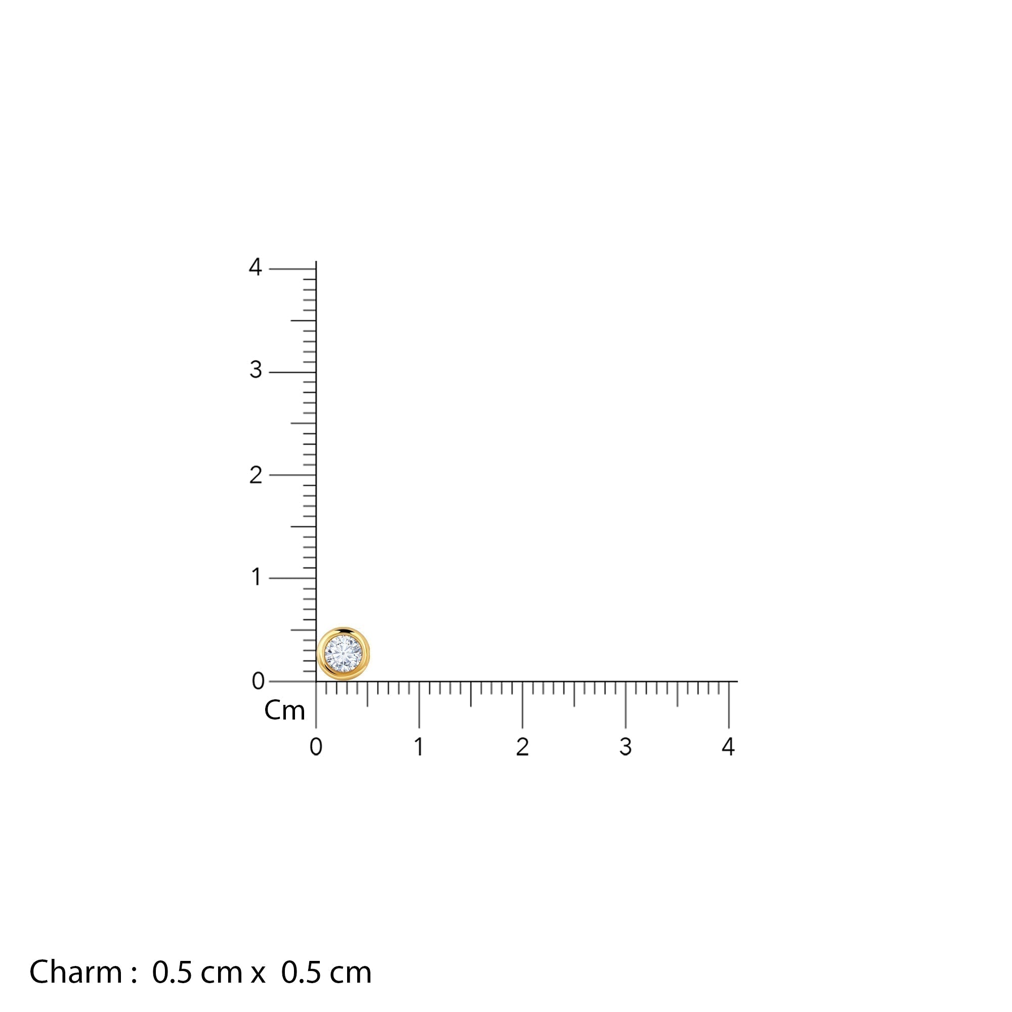 Gold Circolare Diamond Nose Pin