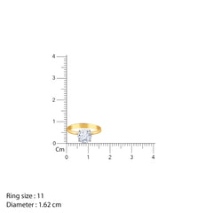 Gold Mystic Aura Solitaire Diamond Ring