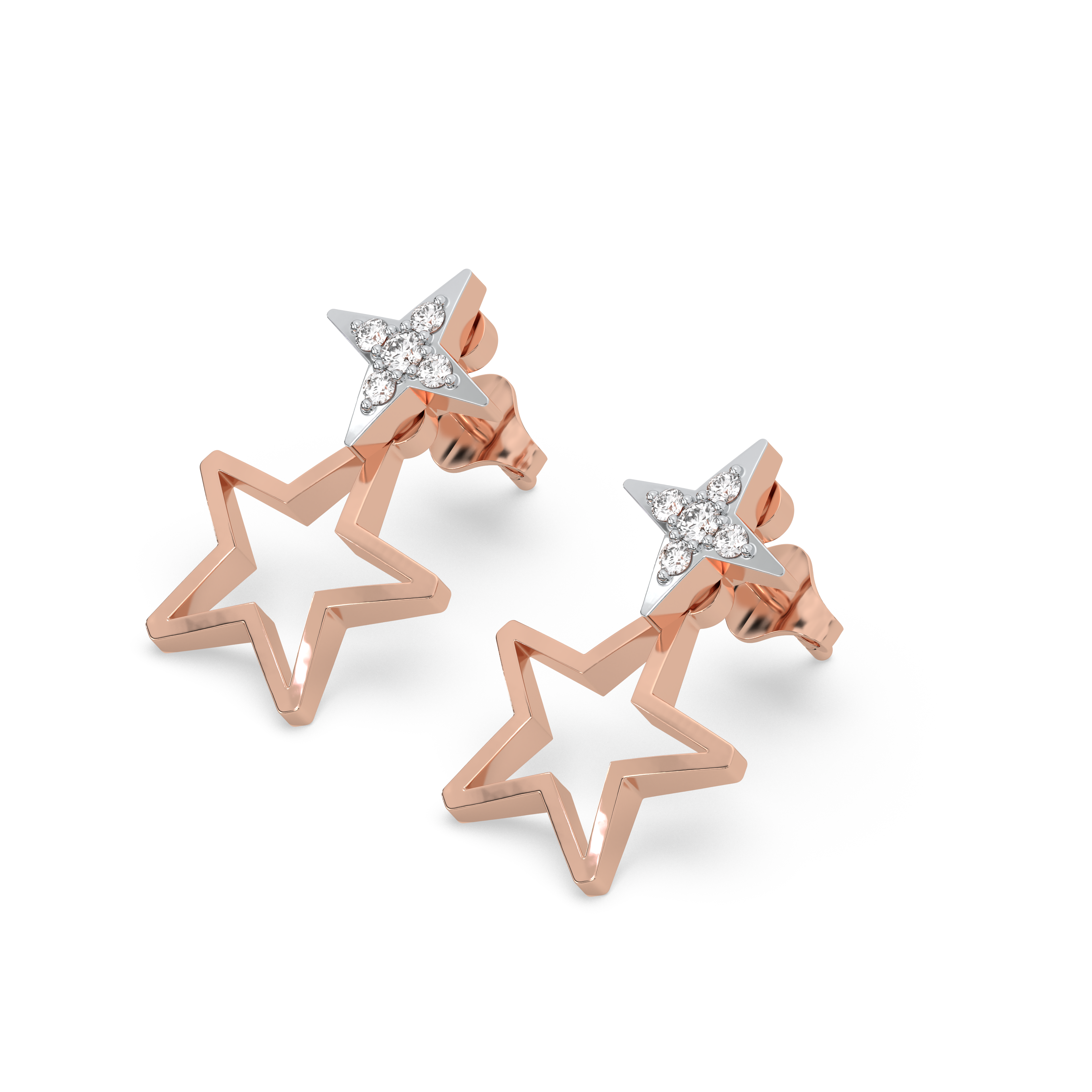 Galaxy Charm Ear Jacket - Lab Diamond Earrings