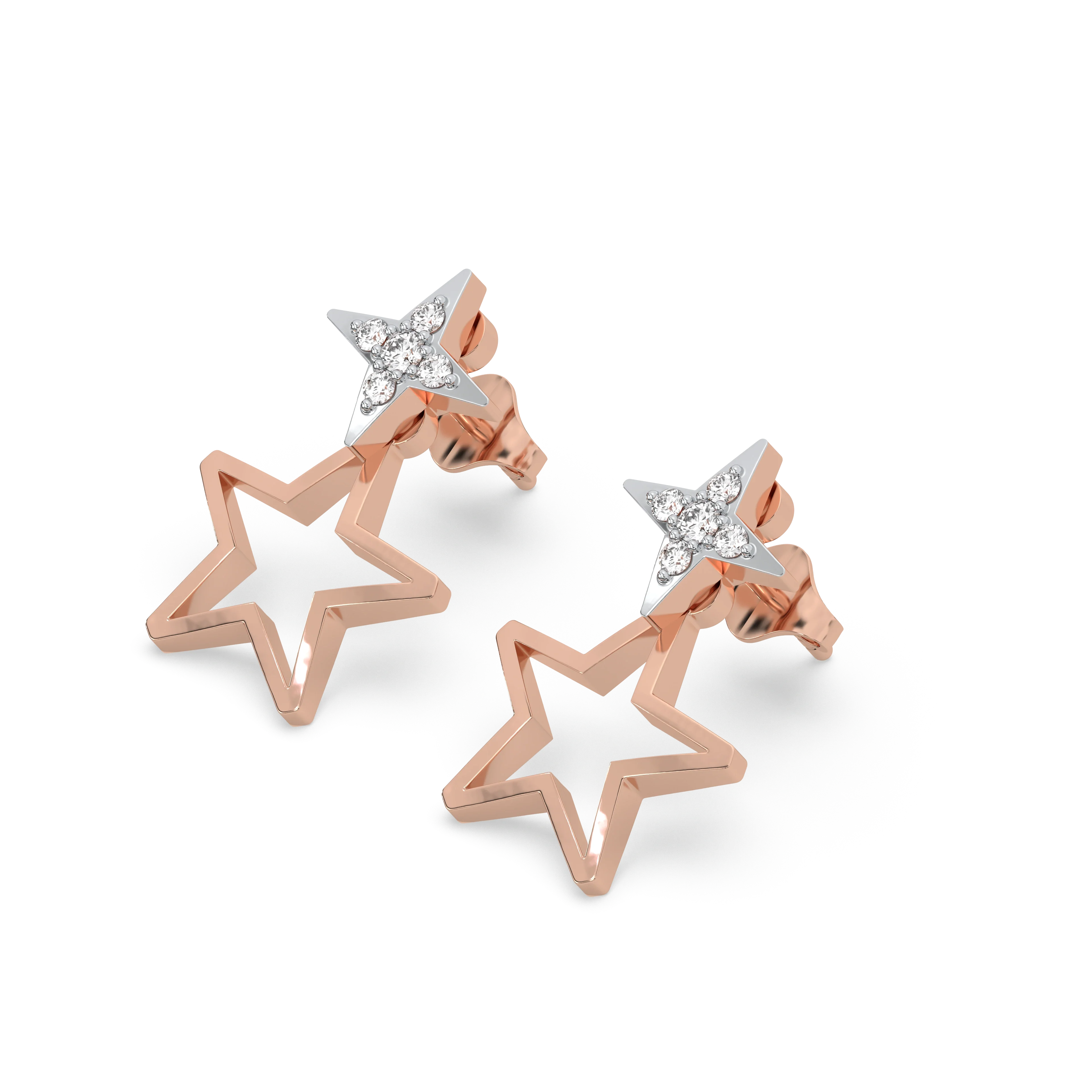 Galaxy Charm Ear Jacket - Lab Diamond Earrings Main image