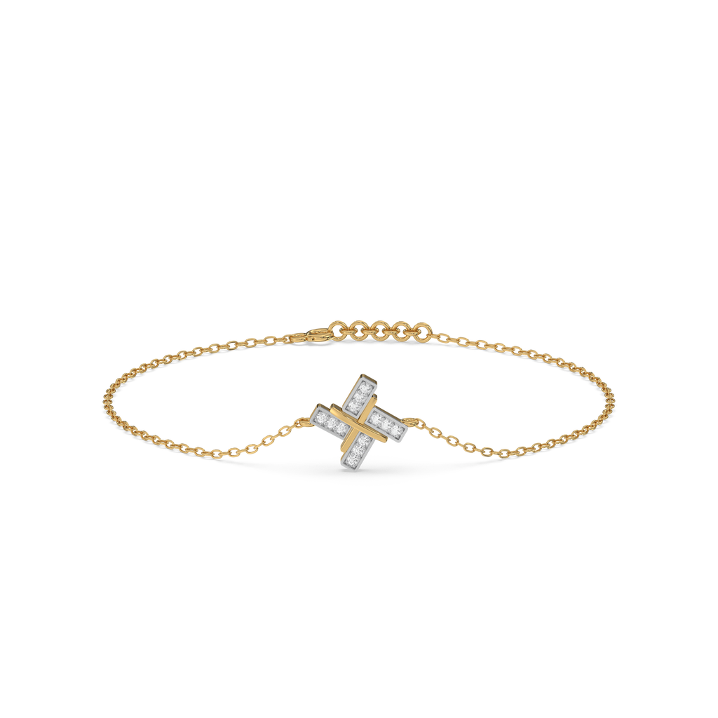Geometric Glow - Lab Diamond Bracelet