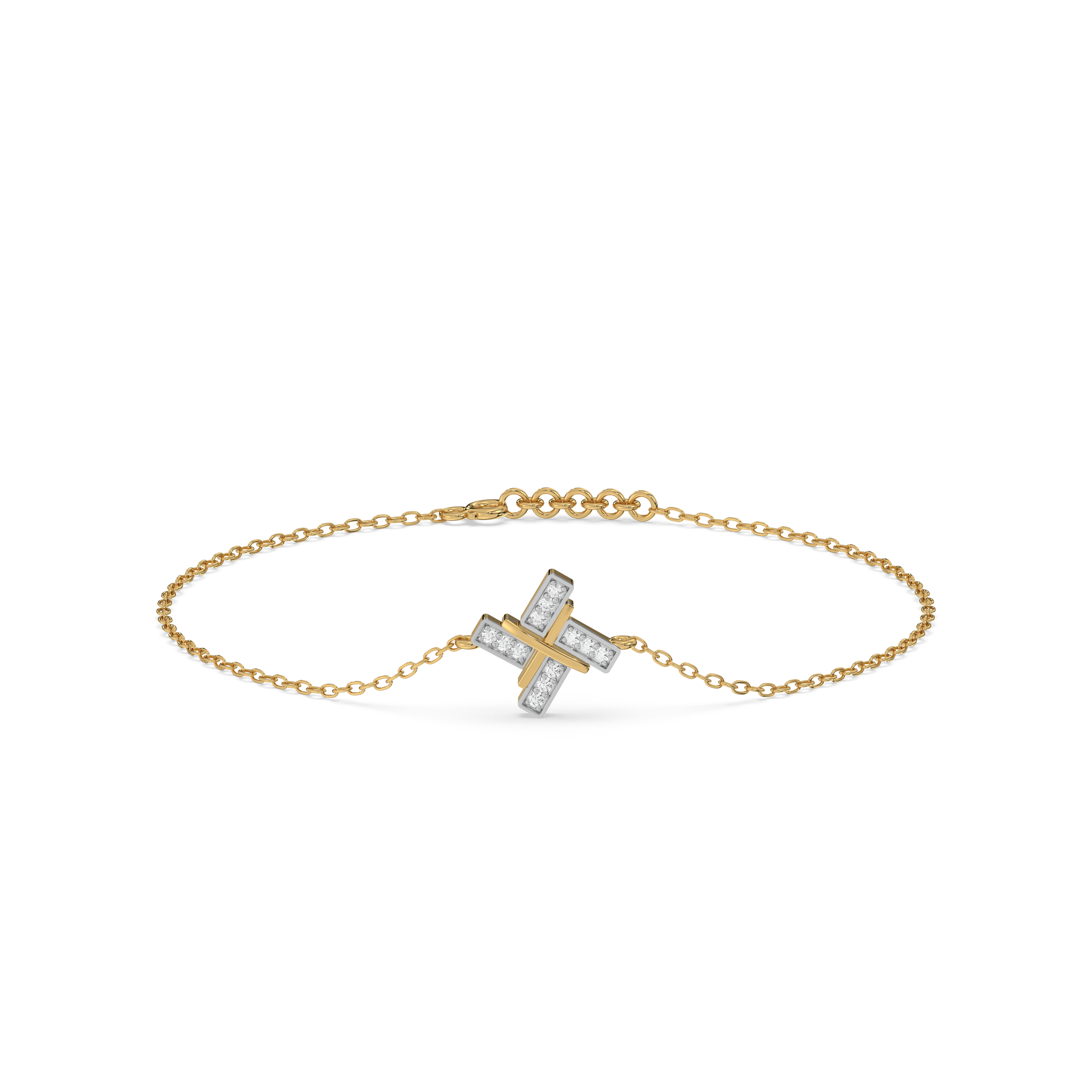 Geometric Glow - Lab Diamond Bracelet