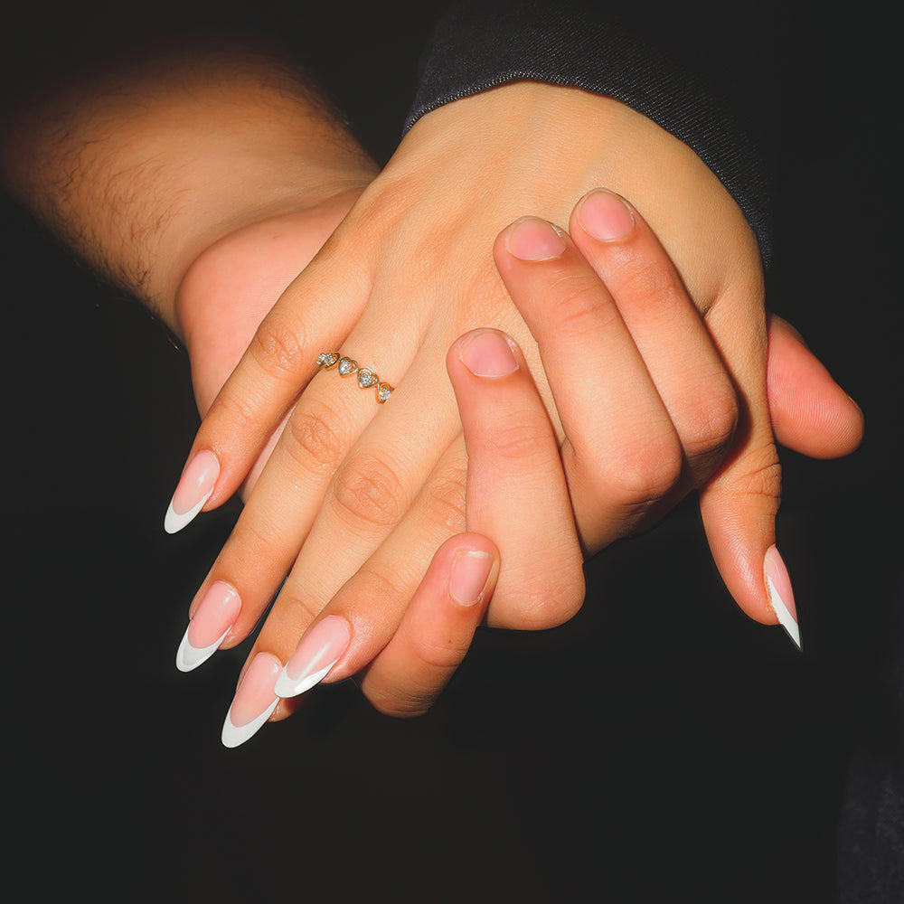 Heart-Shaped - Lab Diamond Band Ring Secondary image