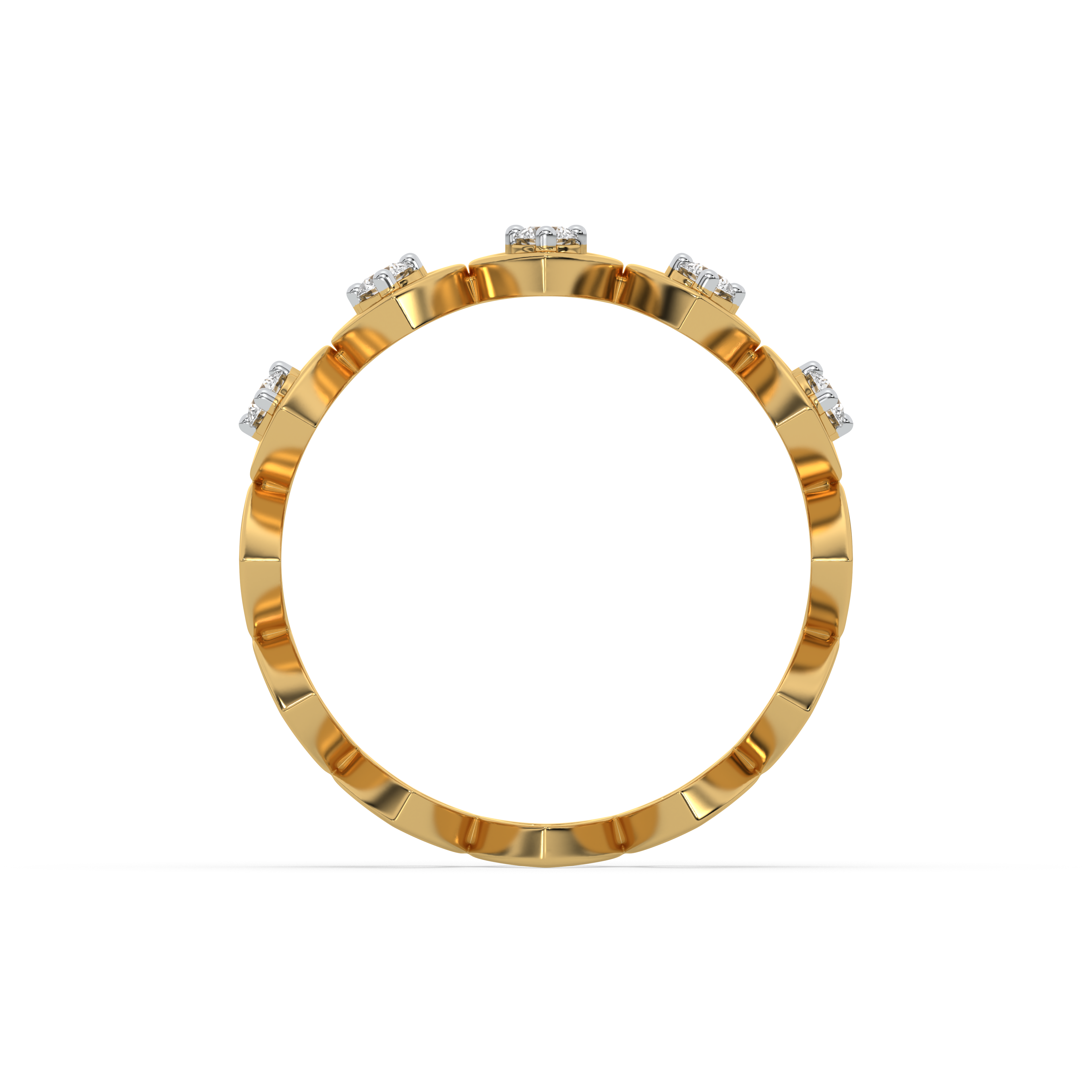 Heart-Shaped - Lab Diamond Band Ring