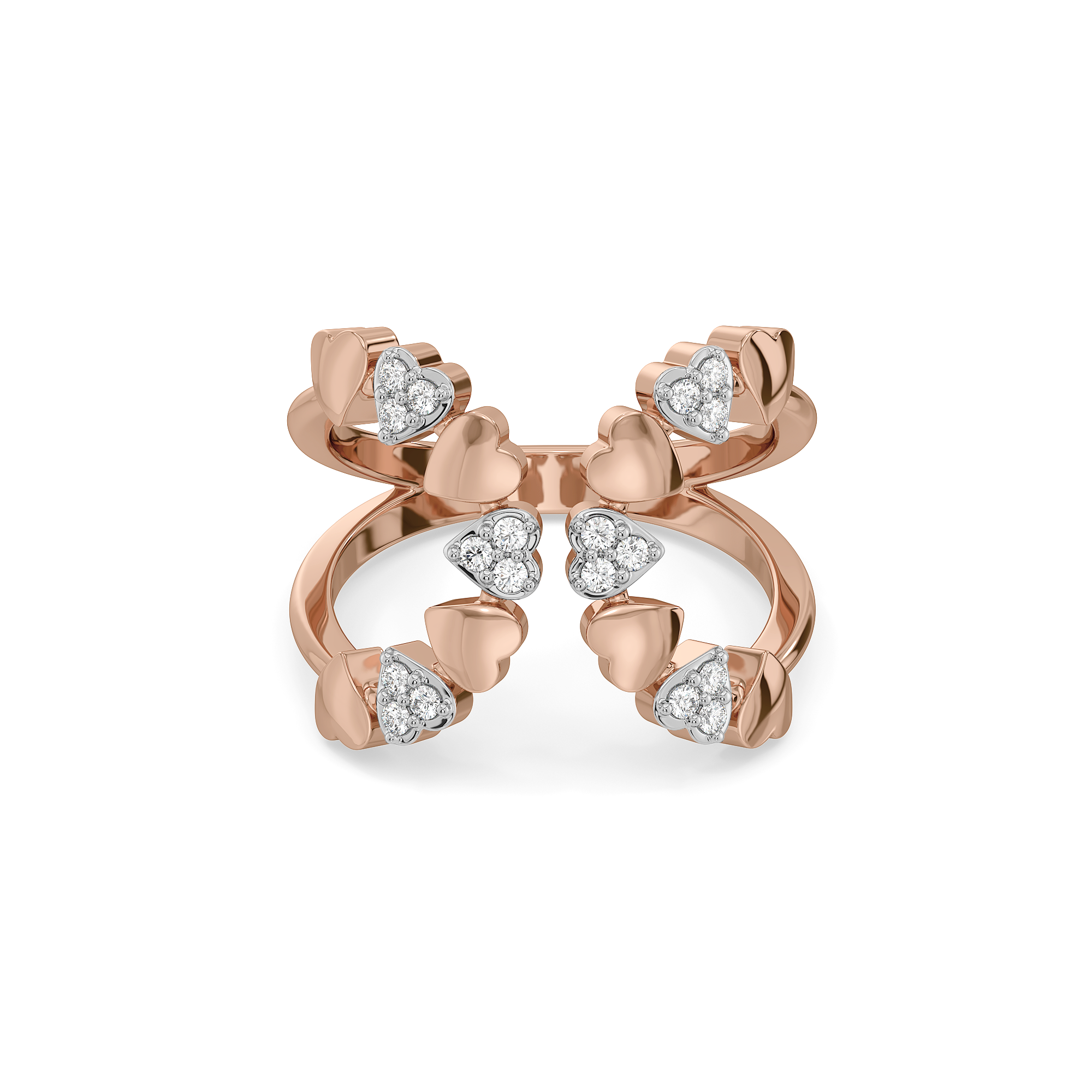 Heart's Aflutter - Lab Diamond Open Top Ring