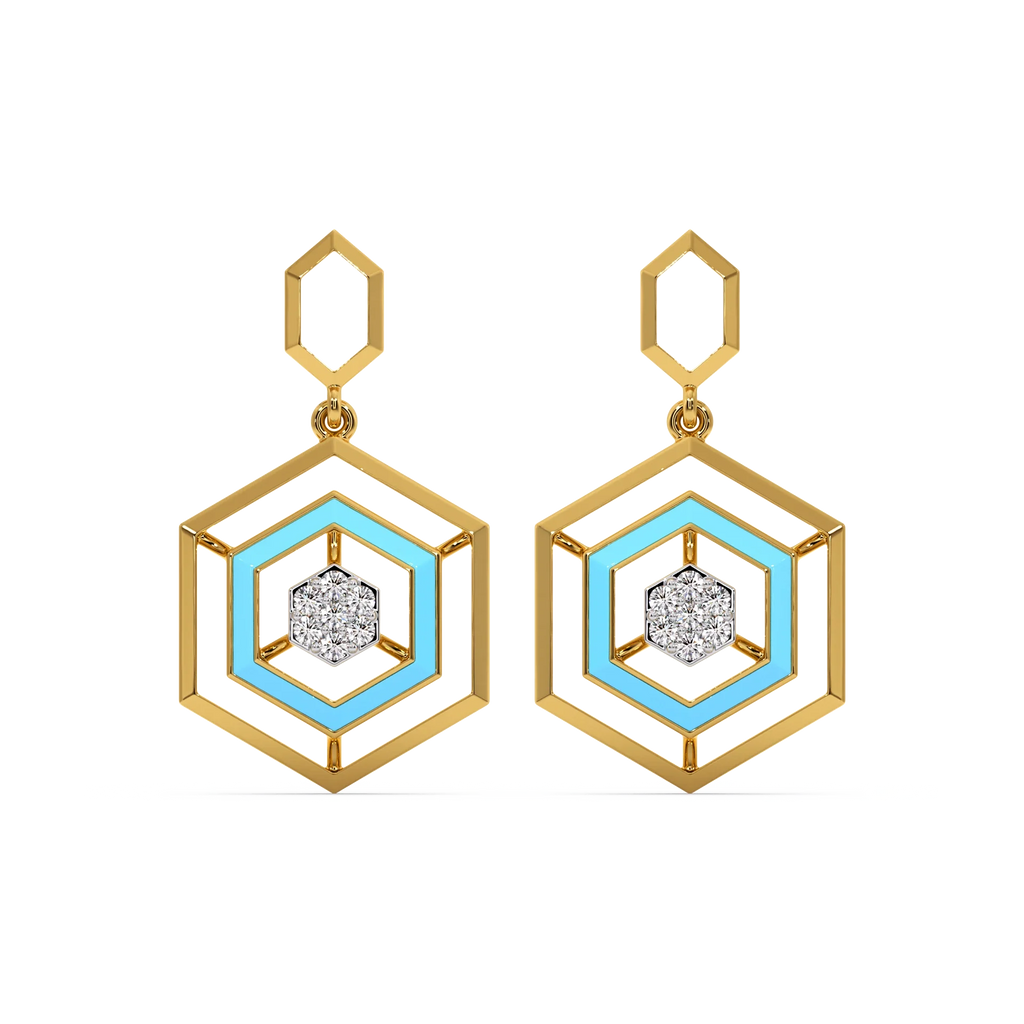 Hexa Glam - Lab Diamond Drop Earrings