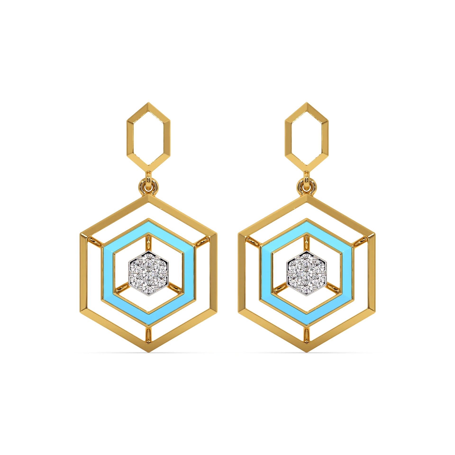 Hexa Glam - Lab Diamond Drop Earrings Main image