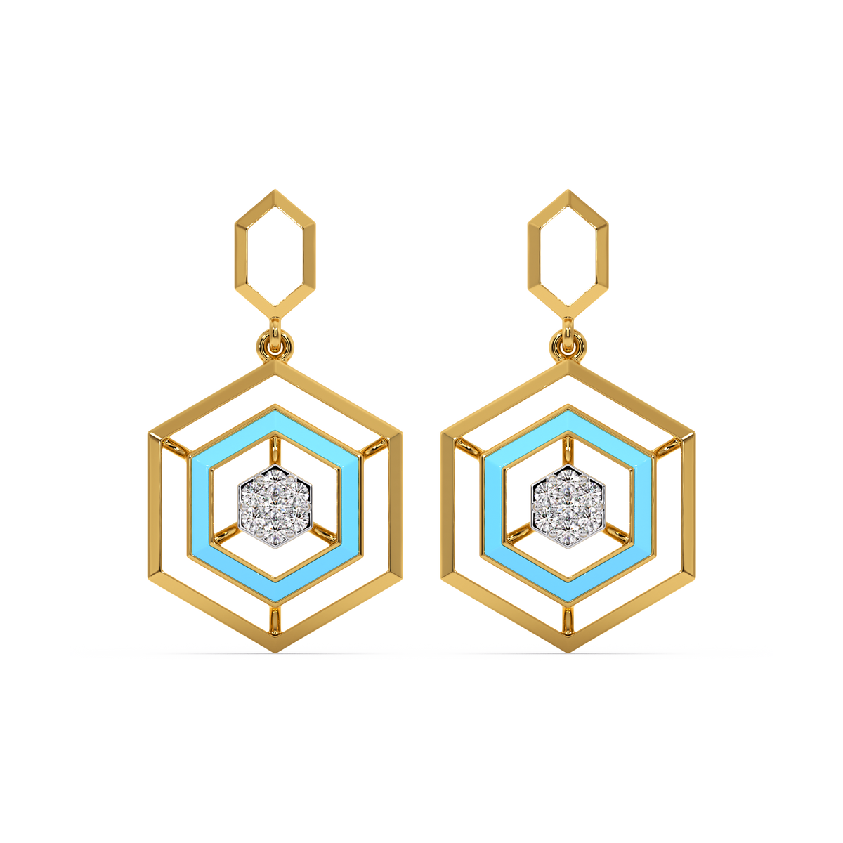 Hexa Glam - Lab Diamond Drop Earrings