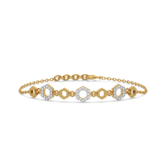 Hexagon Chic - Lab Diamond Bracelet