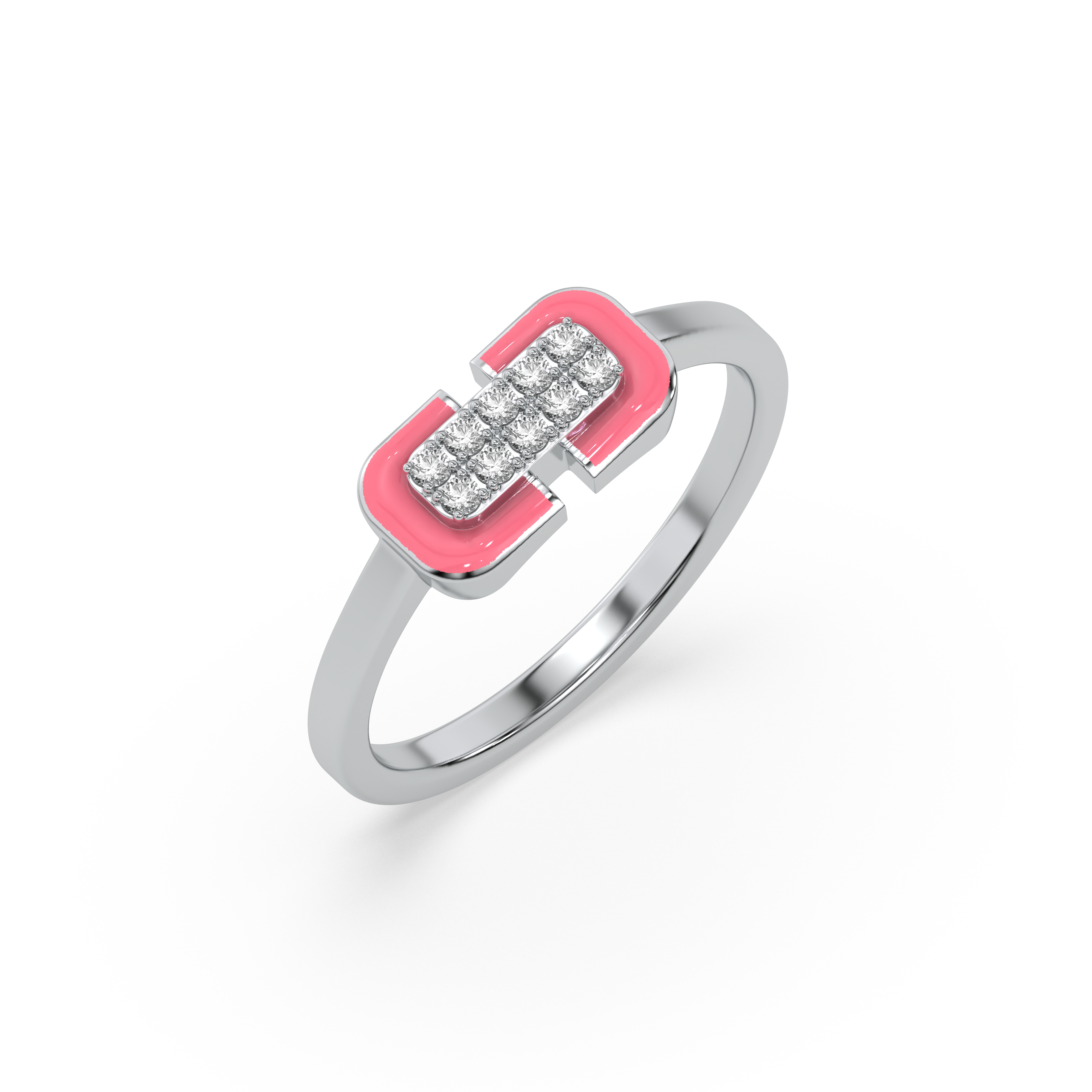 Hot Blush Pink - Lab Diamond Fashion Ring Main image