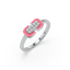 Hot Blush Pink - Lab Diamond Fashion Ring
