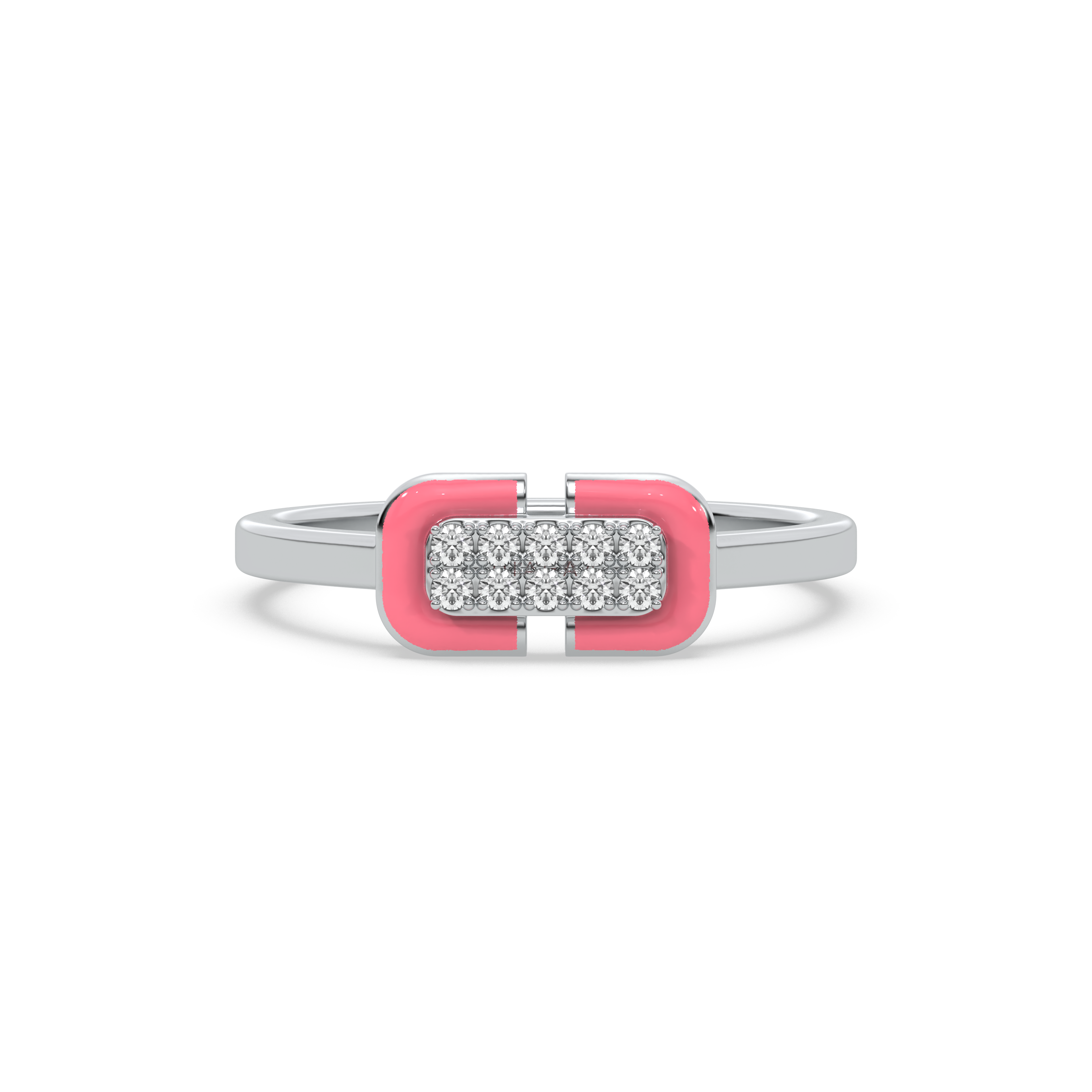 Hot Blush Pink - Lab Diamond Fashion Ring