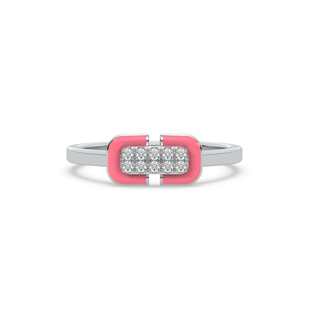 Hot Blush Pink - Lab Diamond Fashion Ring