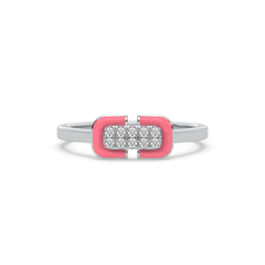 Hot Blush Pink - Lab Diamond Fashion Ring