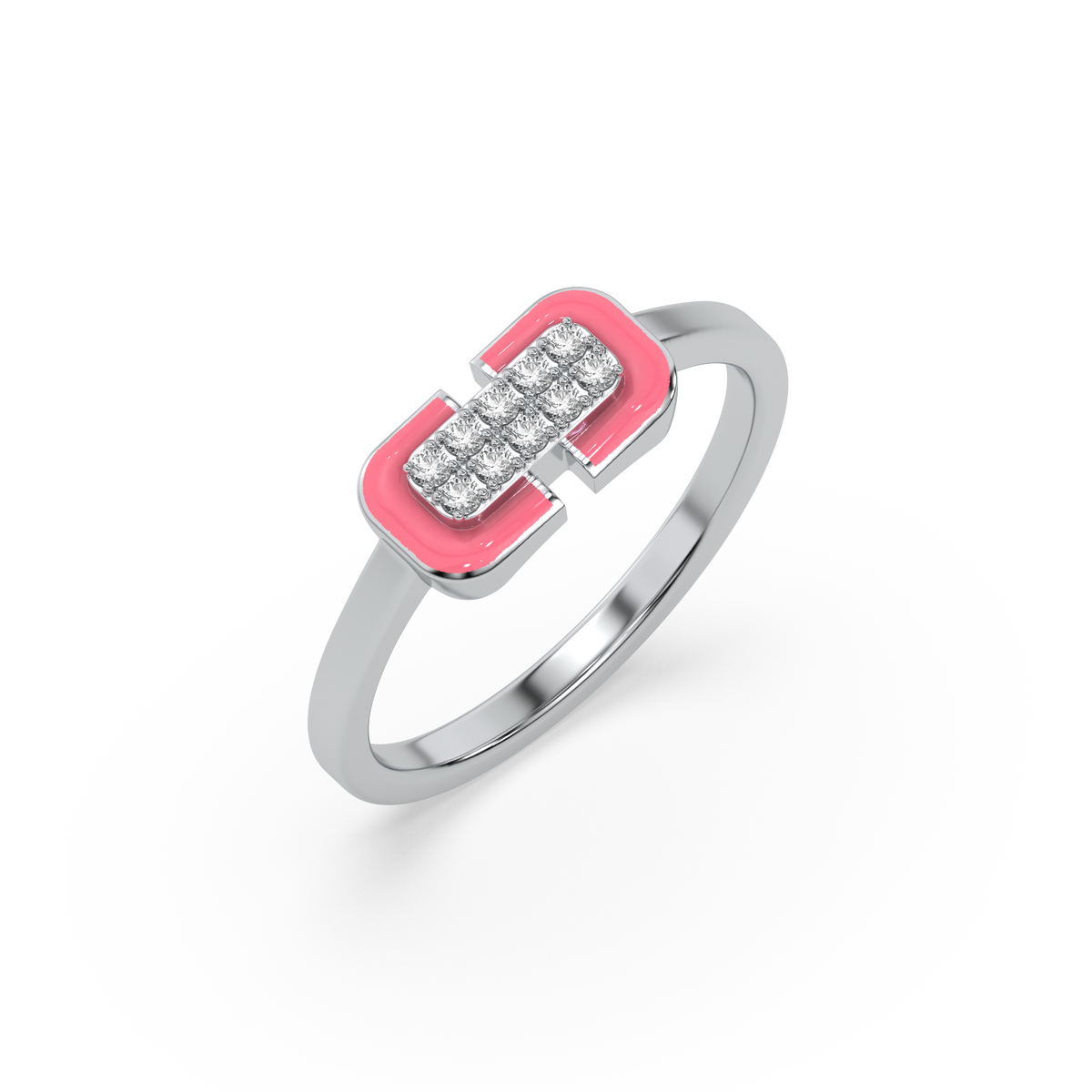 Hot Blush Pink - Lab Diamond Fashion Ring