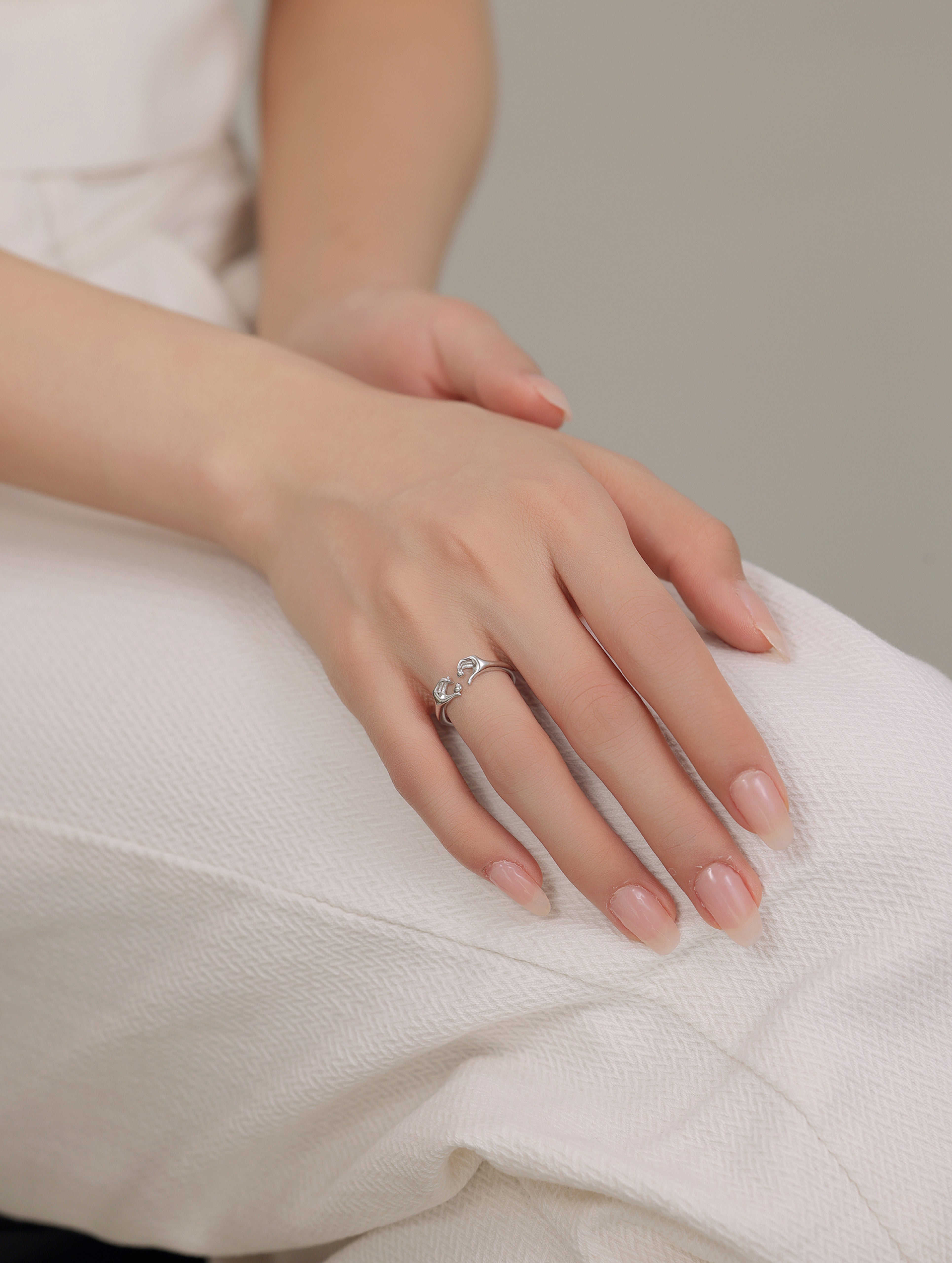 "Bound by Love" 925 Silver Couple Rings