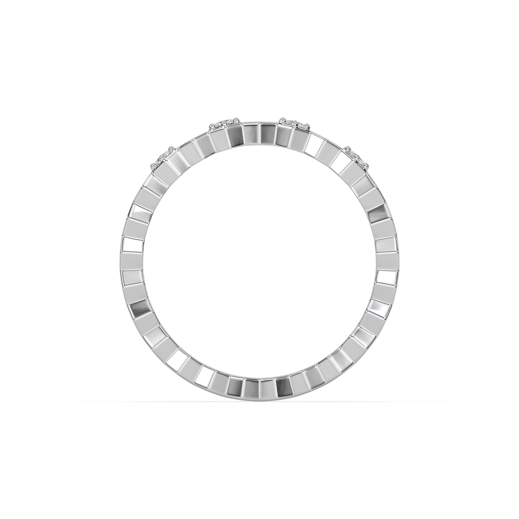 Icy Blue - Lab Diamond Band Ring