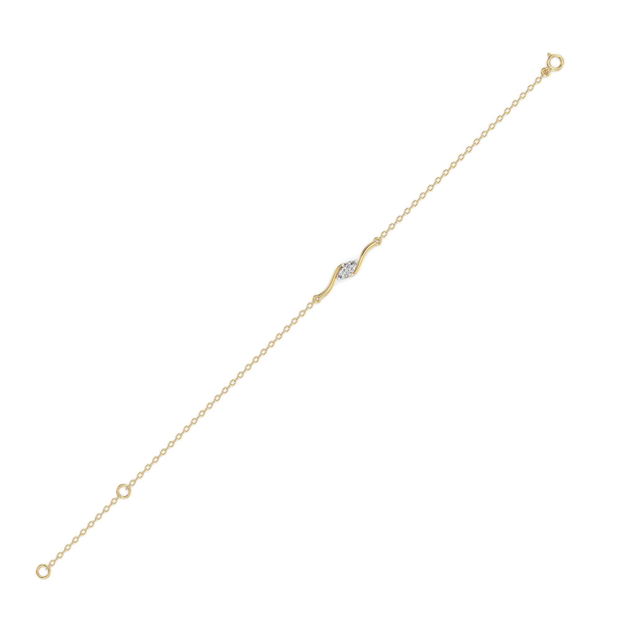 Astra Marquise - Pure Gold Lab Diamond Fashion Bracelet