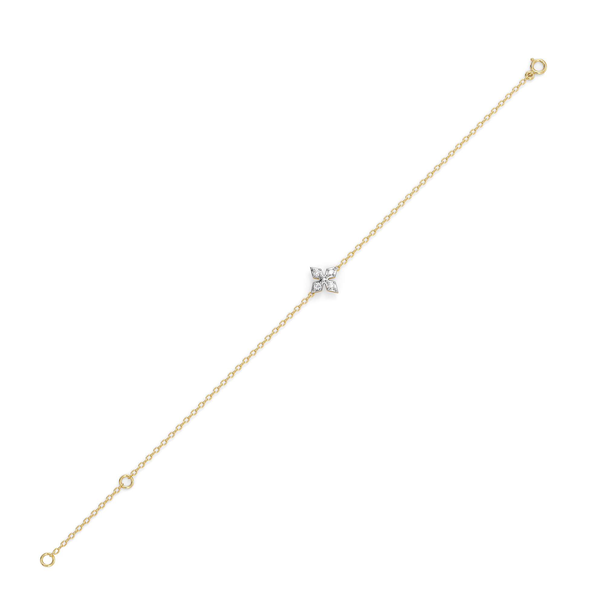 Tri-Shine - Pure Gold Lab Diamond Bracelet