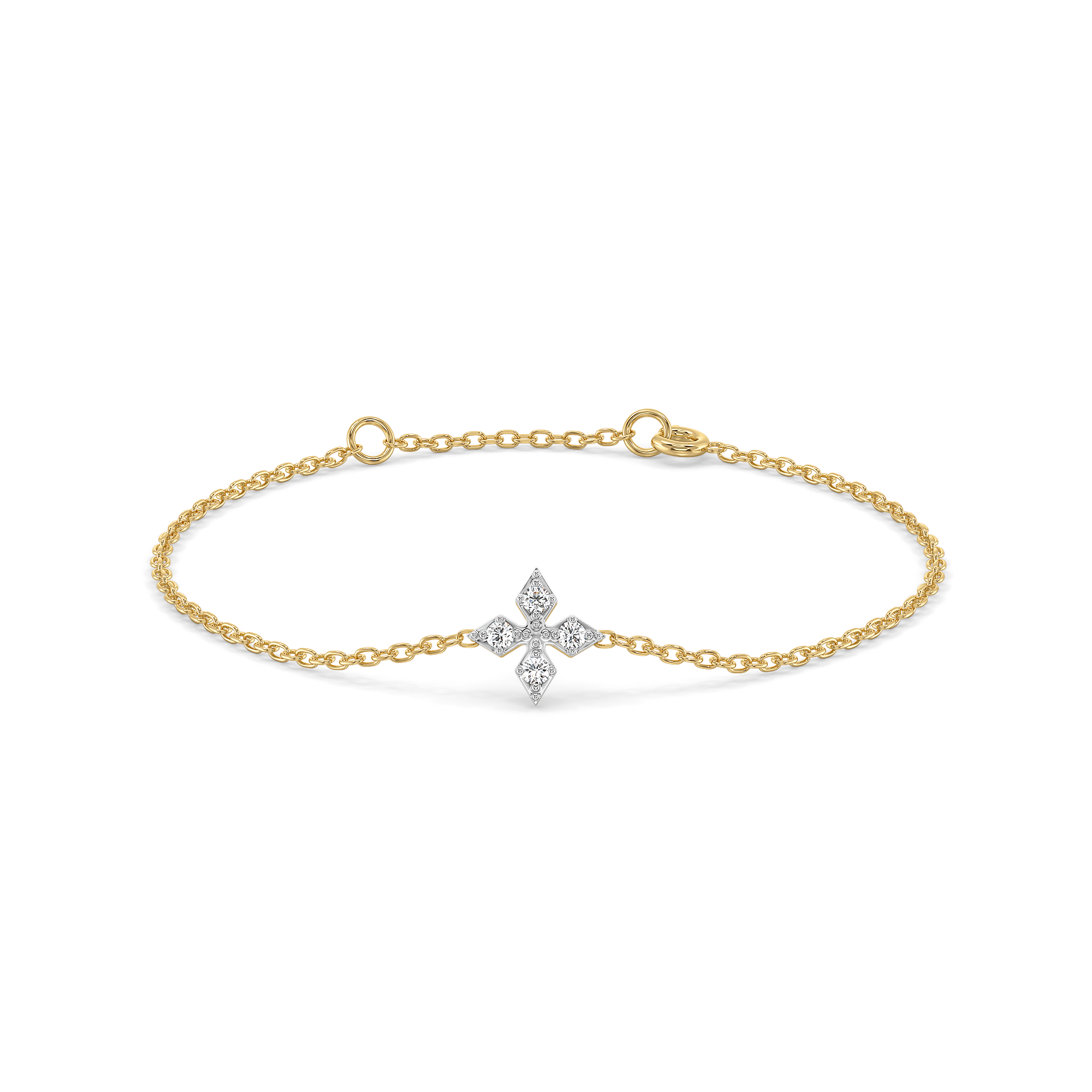 Tri-Shine - Pure Gold Lab Diamond Bracelet