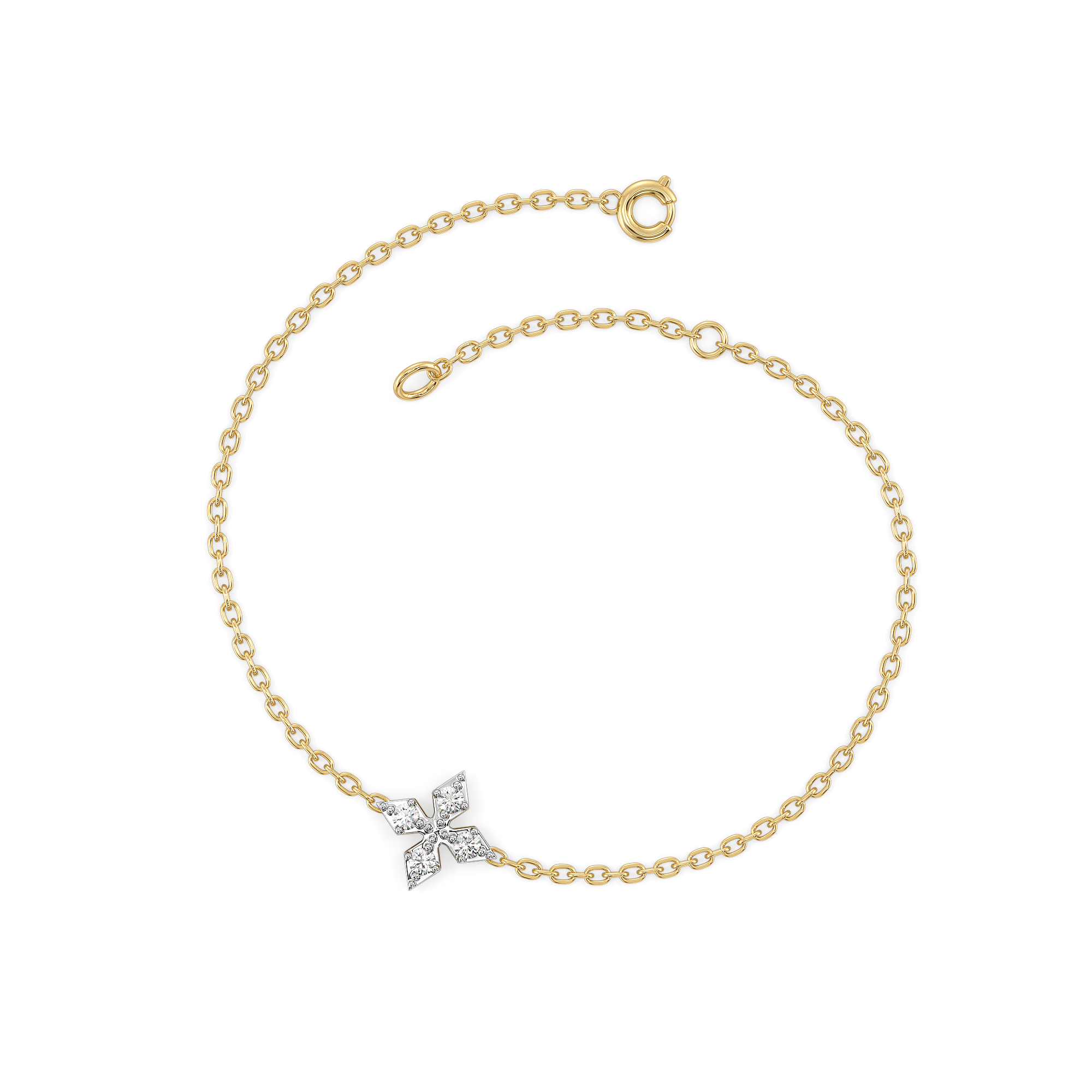 Tri-Shine - Pure Gold Lab Diamond Bracelet