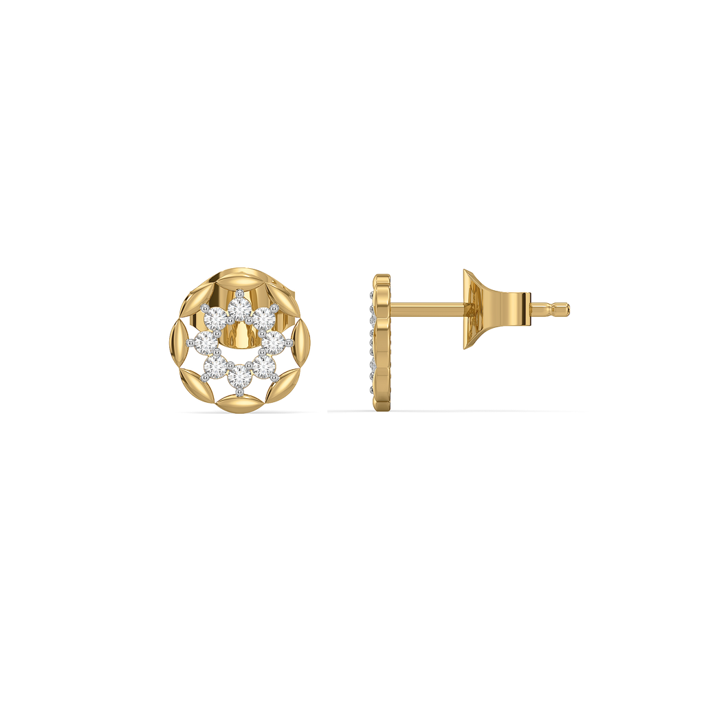 Twilight Dew - Pure Gold Lab Diamond Stud Earrings