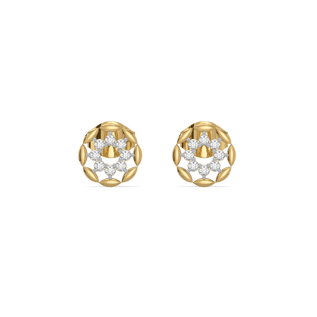 Twilight Dew - Pure Gold Lab Diamond Stud Earrings