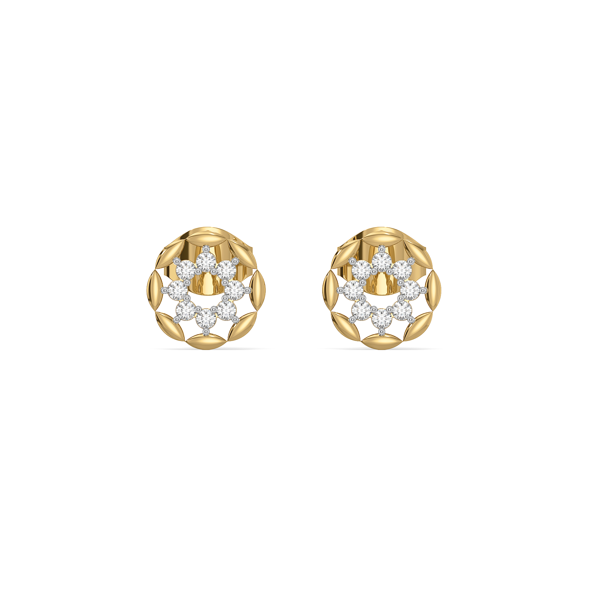 Twilight Dew - Pure Gold Lab Diamond Stud Earrings