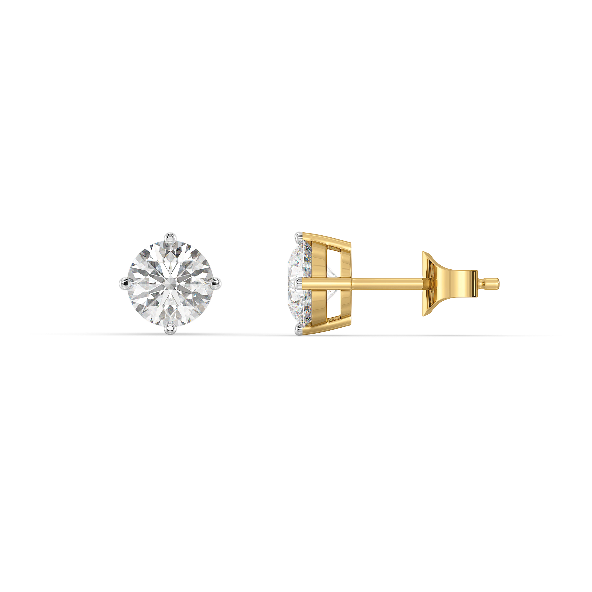 Purely One Solitaire - Pure Gold Lab Diamond Earrings