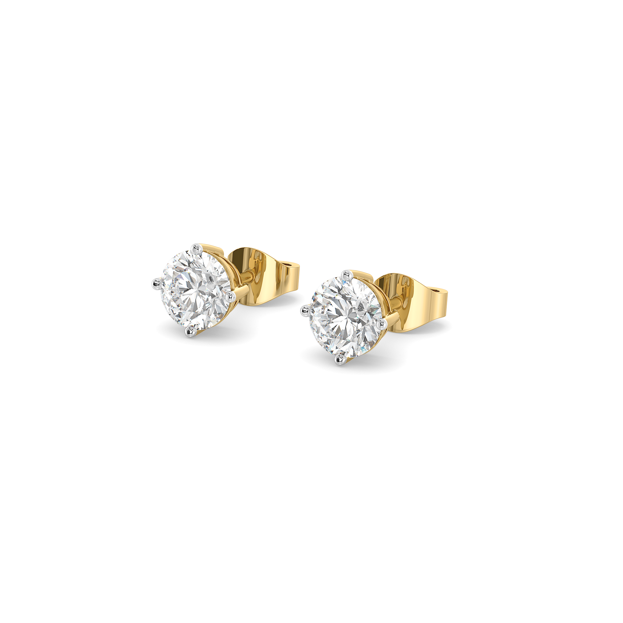 Purely One Solitaire - Pure Gold Lab Diamond Earrings