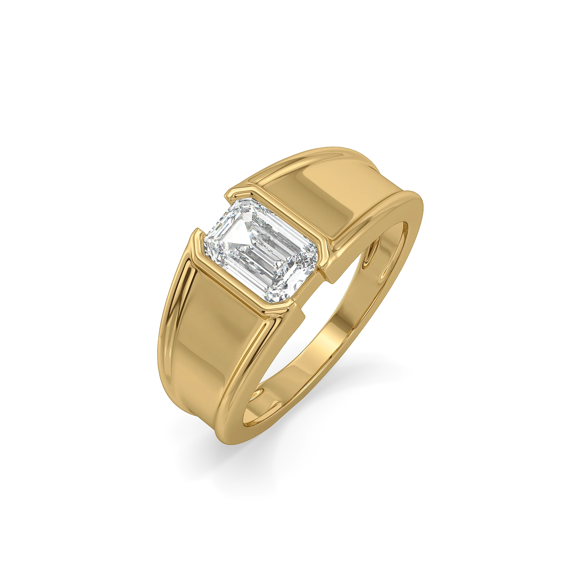 Quiet Strength - Pure Gold Lab Diamond Men's Ring Main image