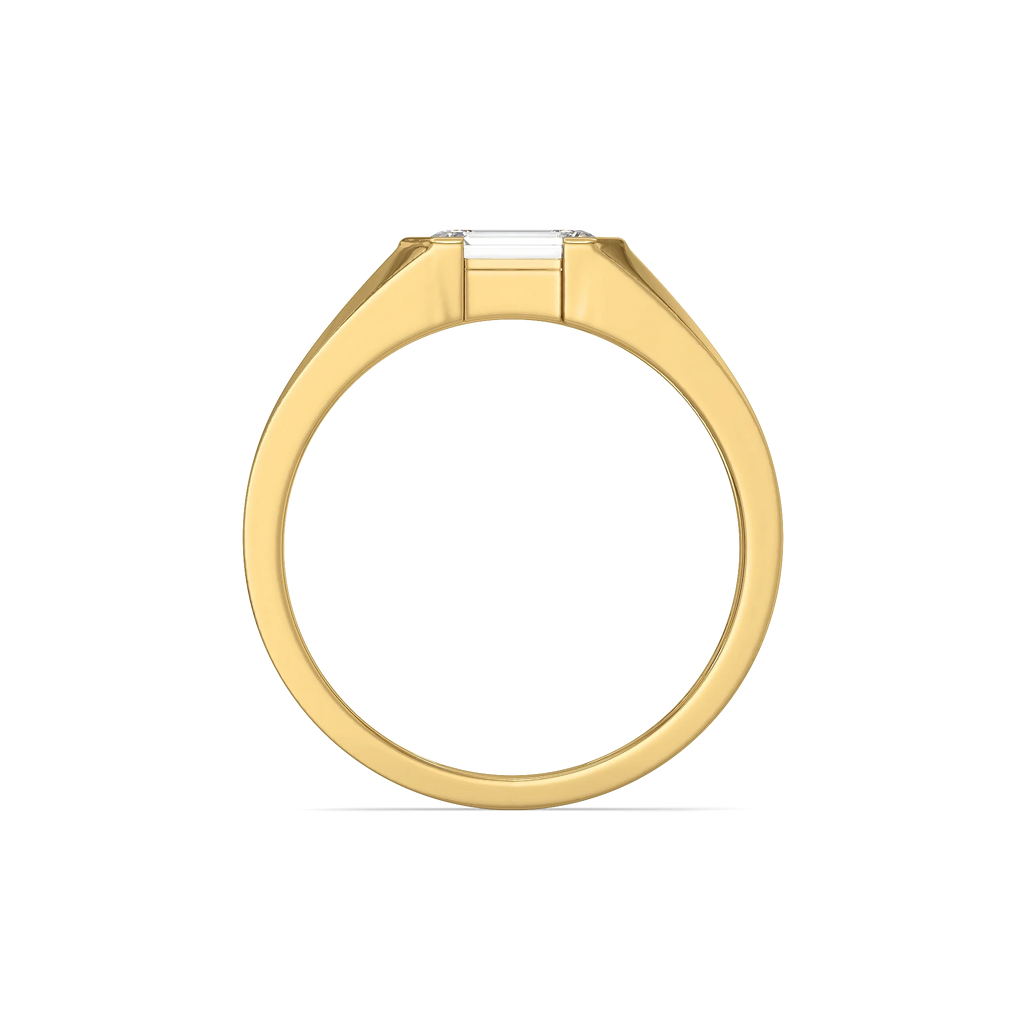 Deep Matte – Pure Gold Lab-Grown Diamond Men's Ring