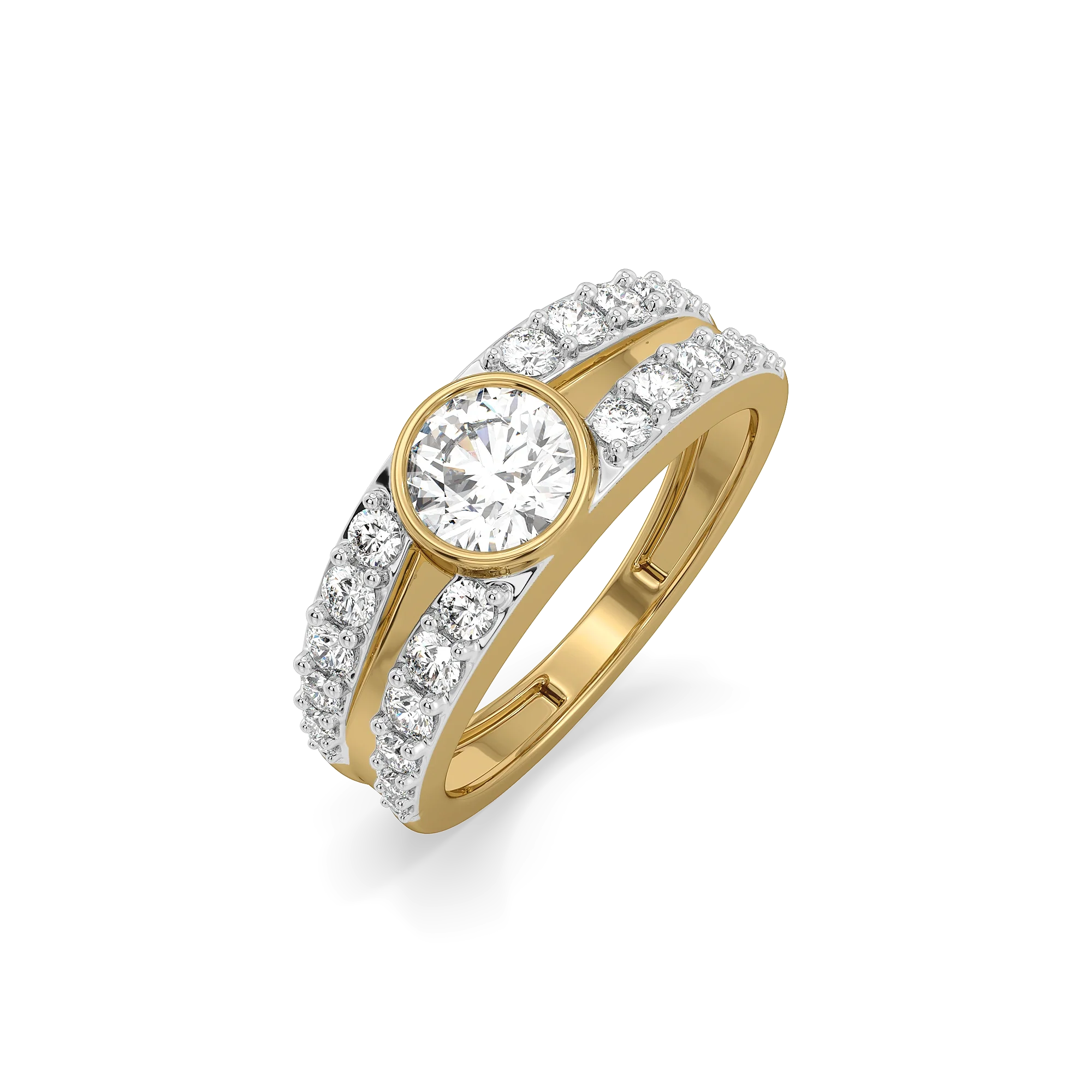 The Highline – Pure Gold Lab-Grown Diamond Men's Ring Main image