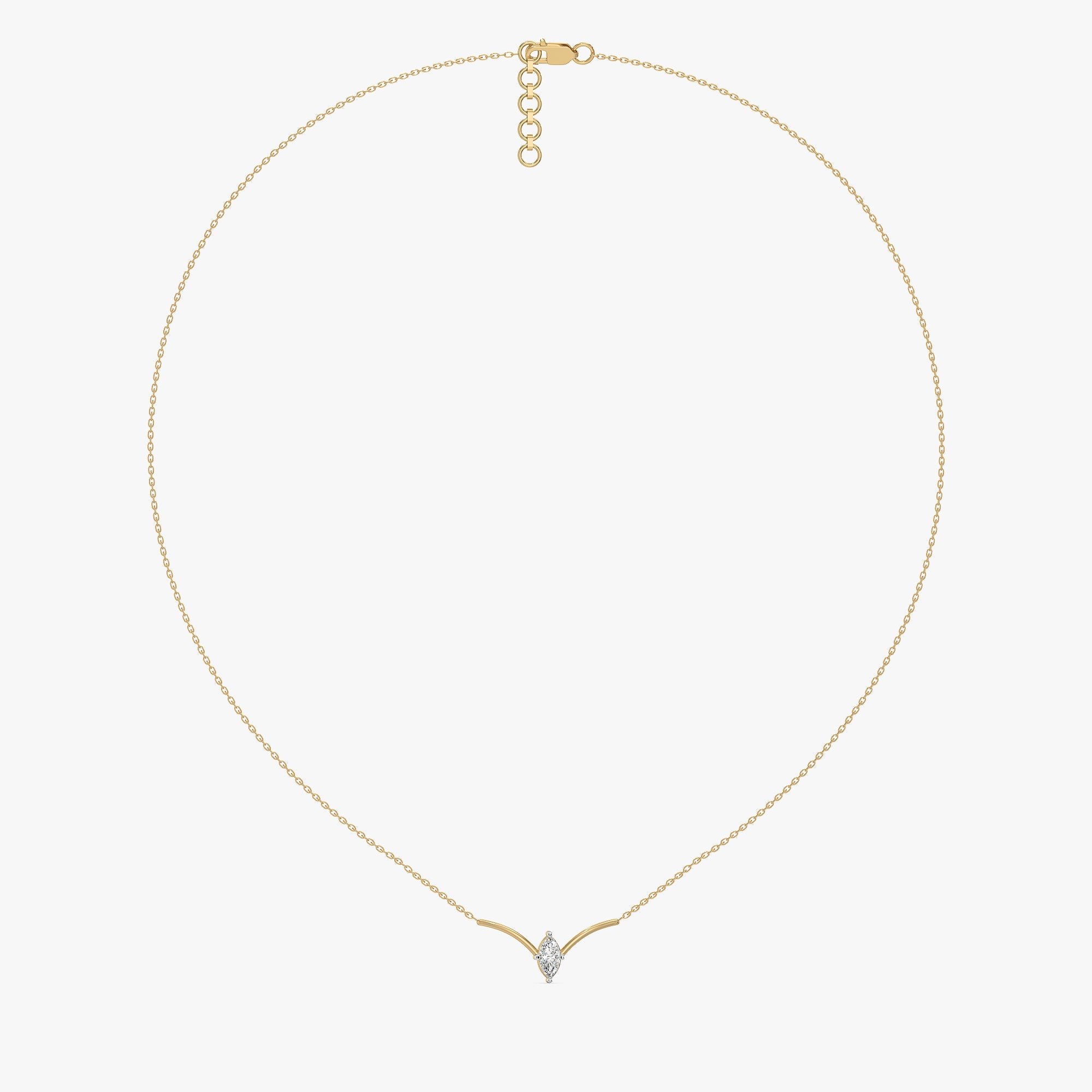 Astra Marquise Necklet - Pure Gold Lab Diamond Necklace