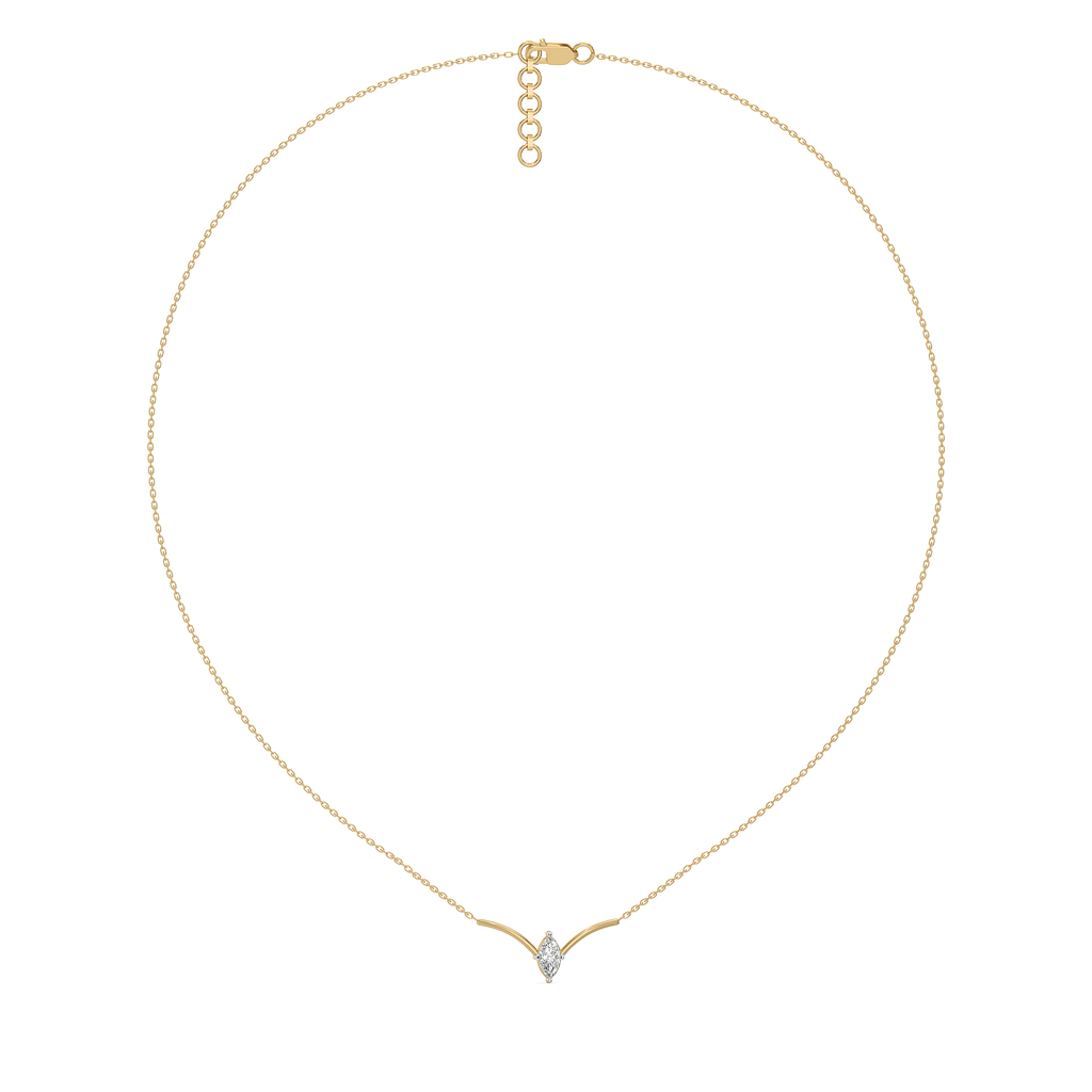 Astra Marquise Necklet - Pure Gold Lab Diamond Necklace