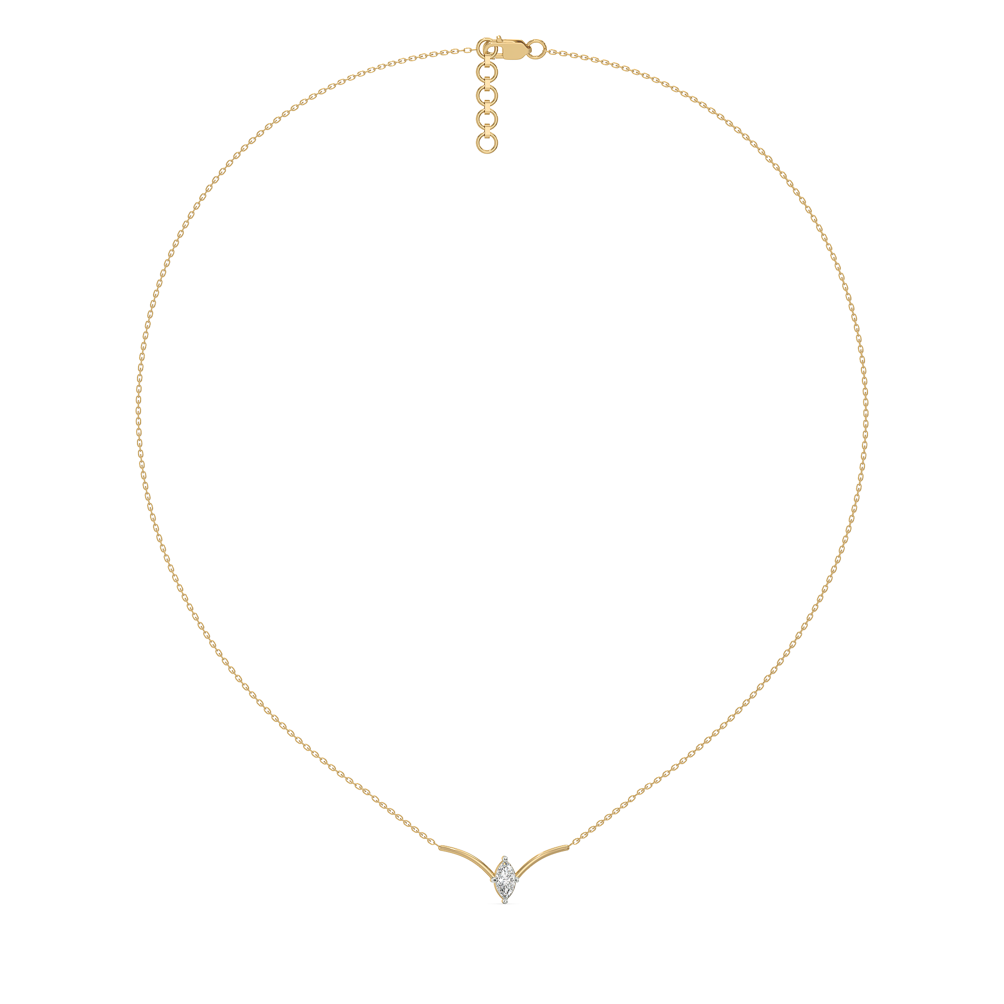 Astra Marquise Necklet - Pure Gold Lab Diamond Necklace