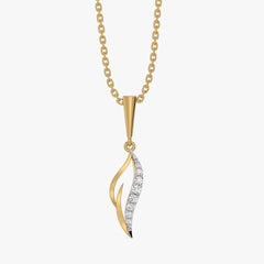 Featherlight Grace - Pure Gold Lab Diamond Pendant