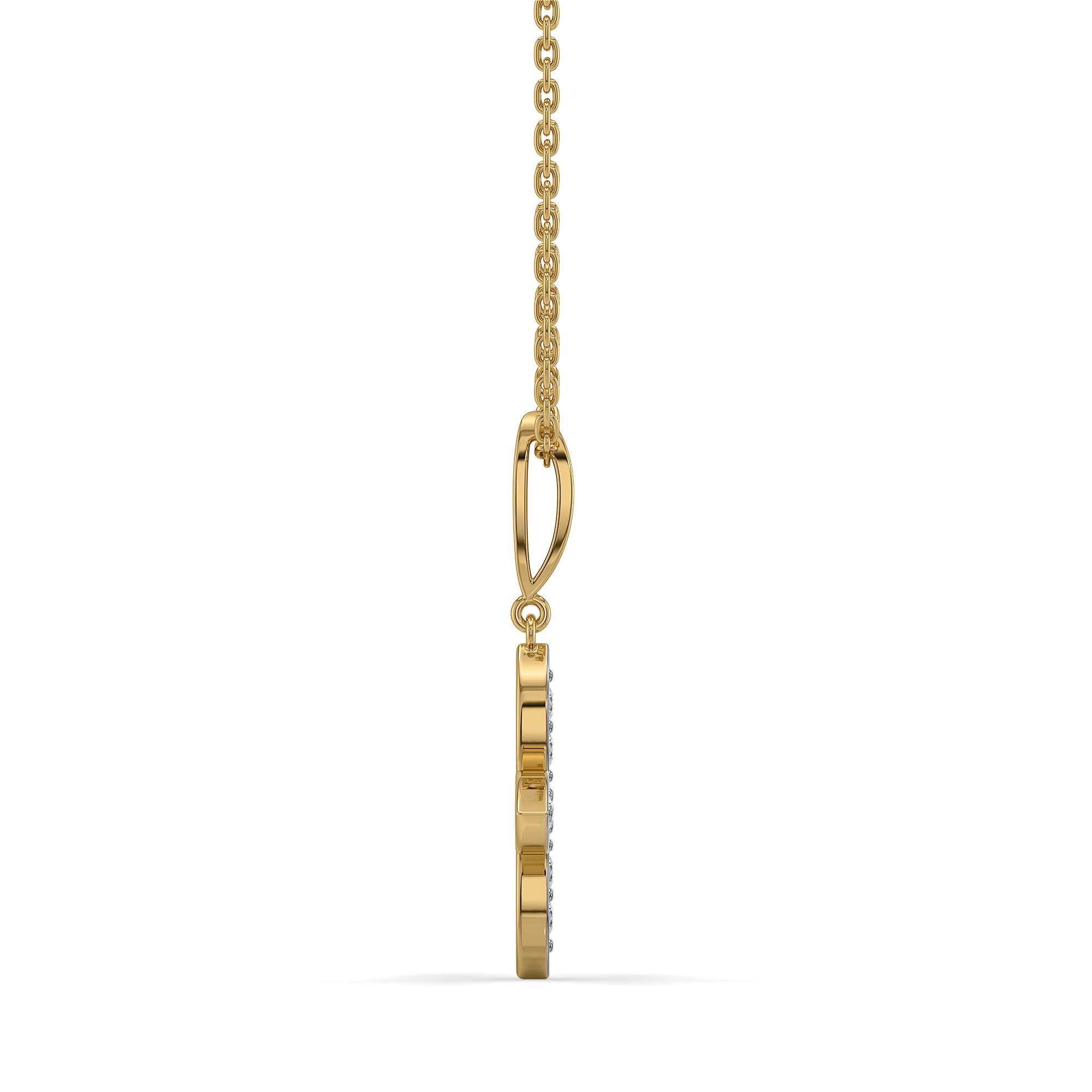 Daffodil Flora - Pure Gold Lab Diamond Pendant