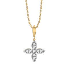 Daffodil Flora - Pure Gold Lab Diamond Pendant