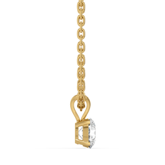 Soft Ray Solitaire - Pure Gold Lab Diamond Pendant