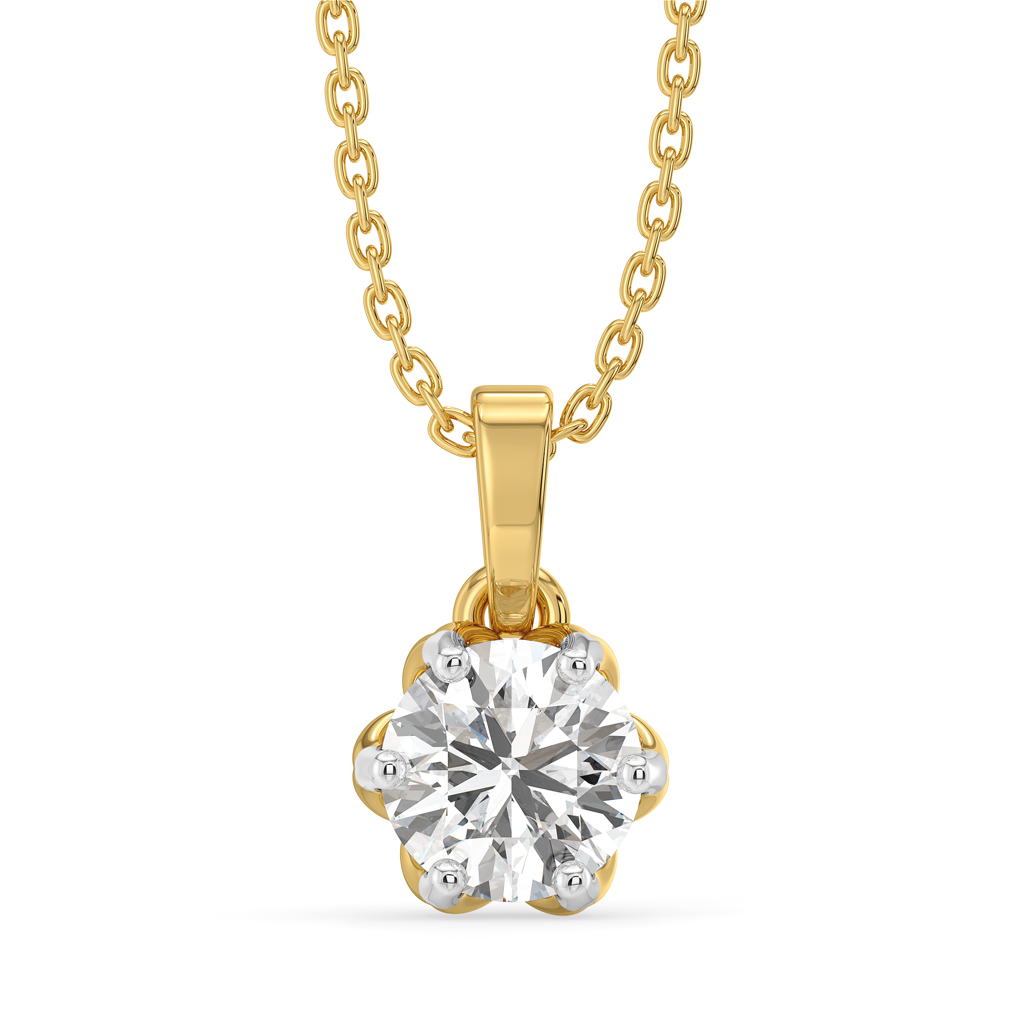 Purely One Solitaire - Pure Gold Lab Diamond Pendant
