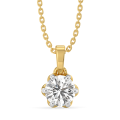 Purely One Solitaire - Pure Gold Lab Diamond Pendant
