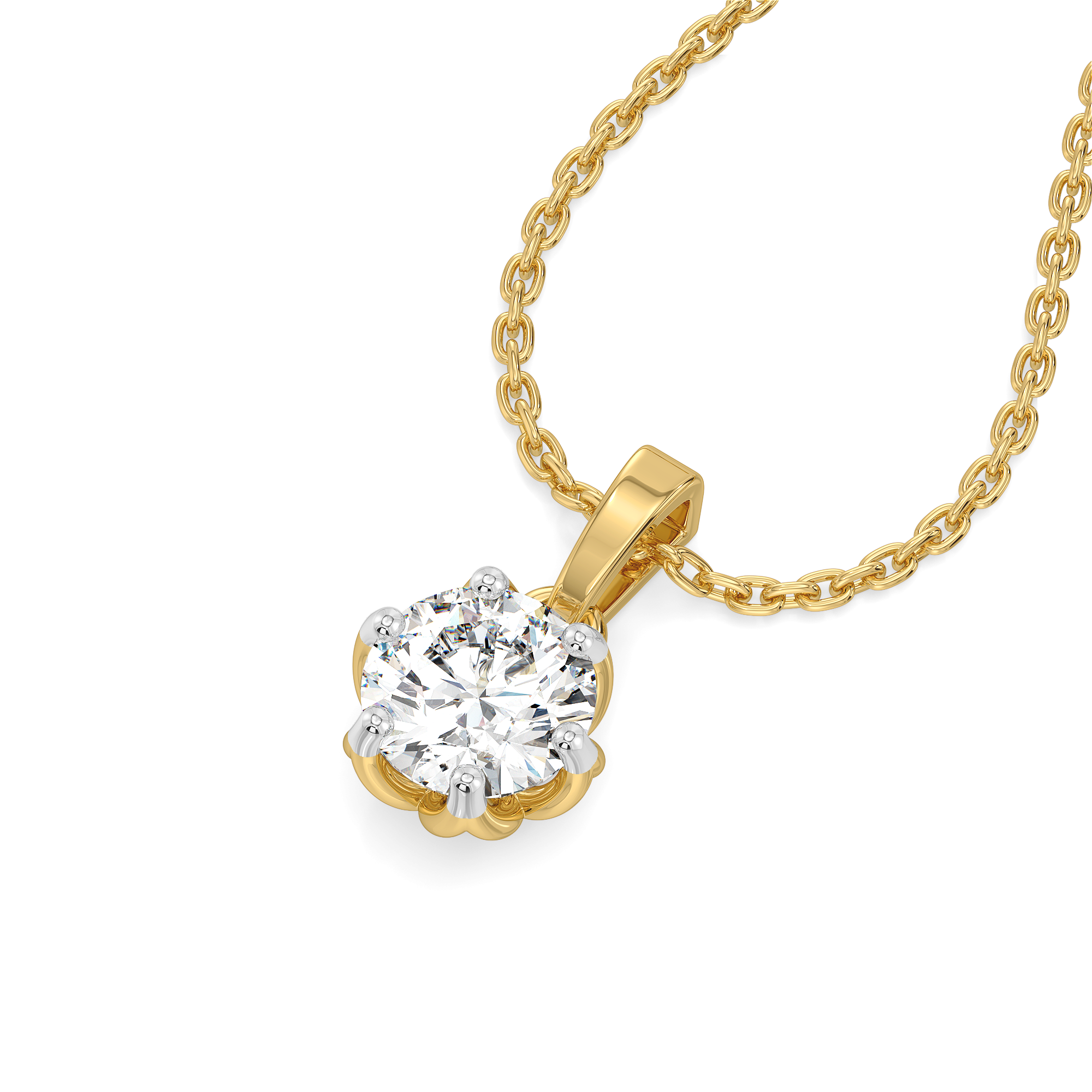 Purely One Solitaire - Pure Gold Lab Diamond Pendant Main image