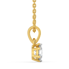 Tender Glow Solitaire - Pure Gold Lab Diamond Pendant
