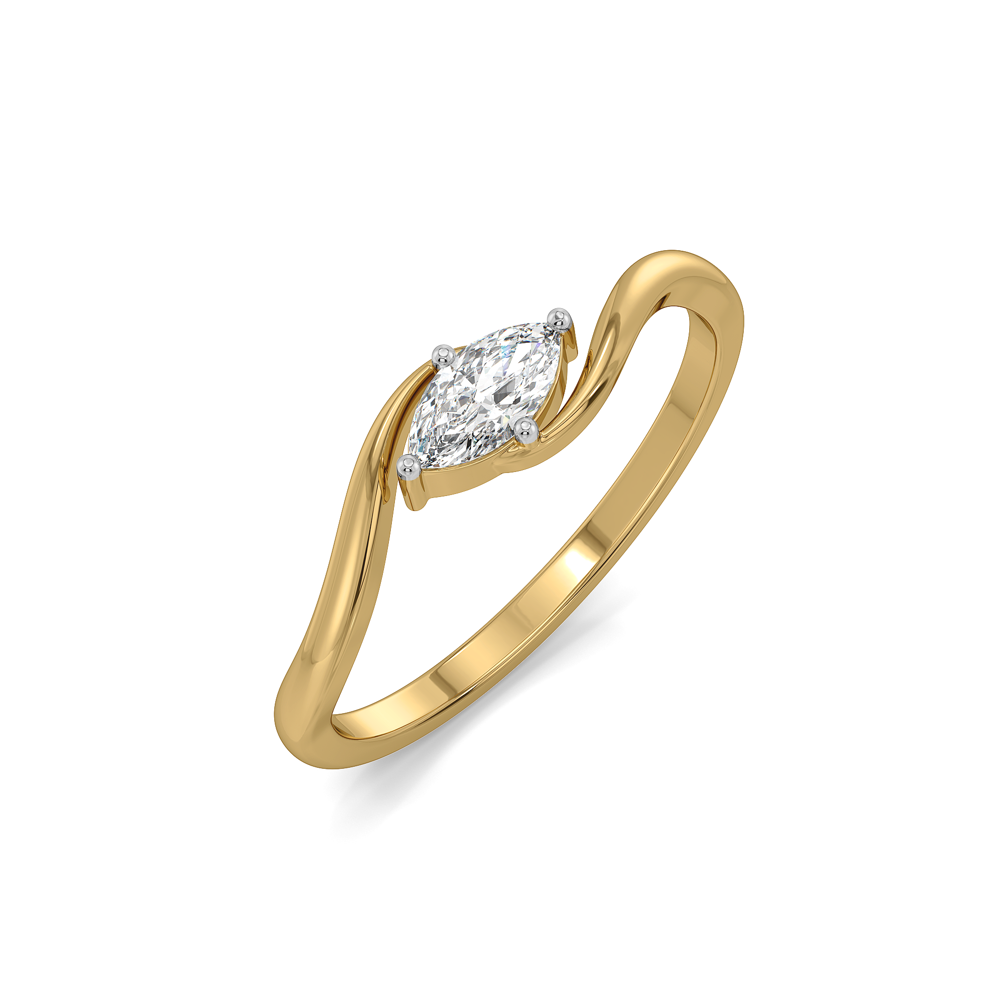 Astra Marquise Solitaire - Pure Gold Lab Diamond Ring Main image
