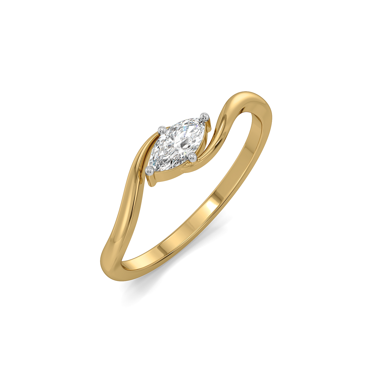 Astra Marquise Solitaire - Pure Gold Lab Diamond Ring
