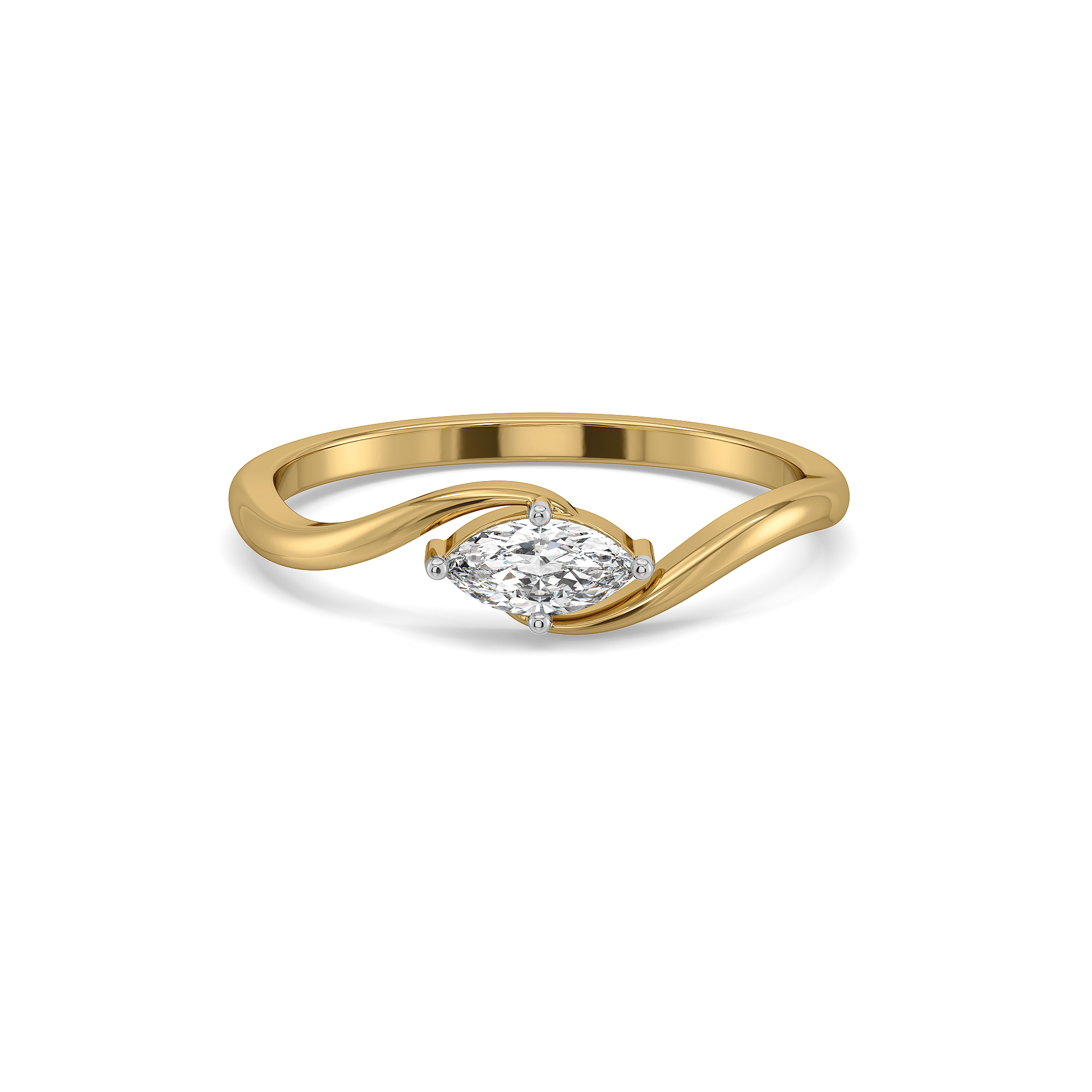 Astra Marquise Solitaire - Pure Gold Lab Diamond Ring