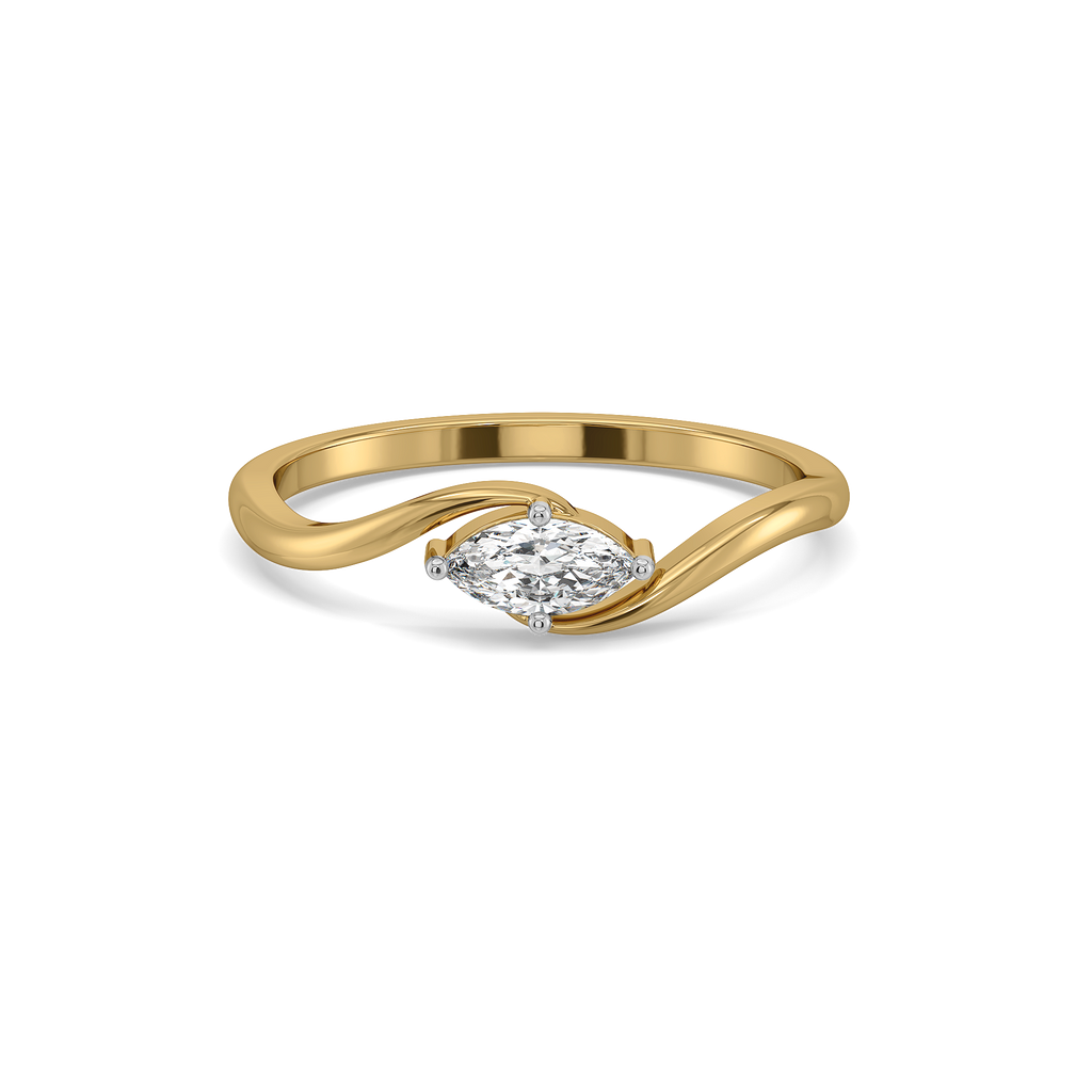 Astra Marquise Solitaire - Pure Gold Lab Diamond Ring