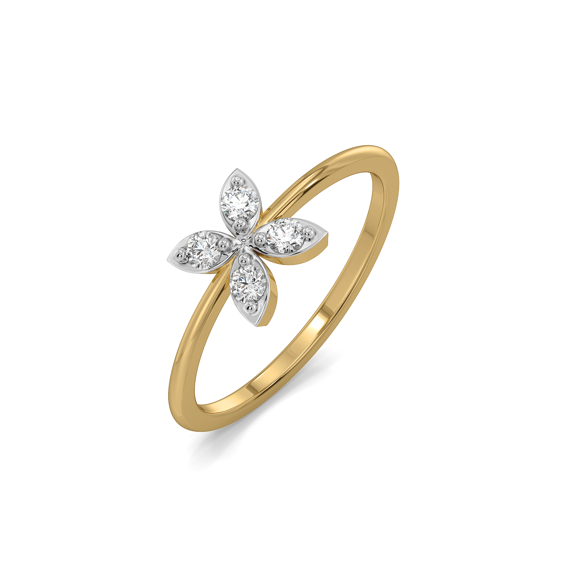 Daffodil Flora - Pure Gold Lab Diamond Fashion Ring