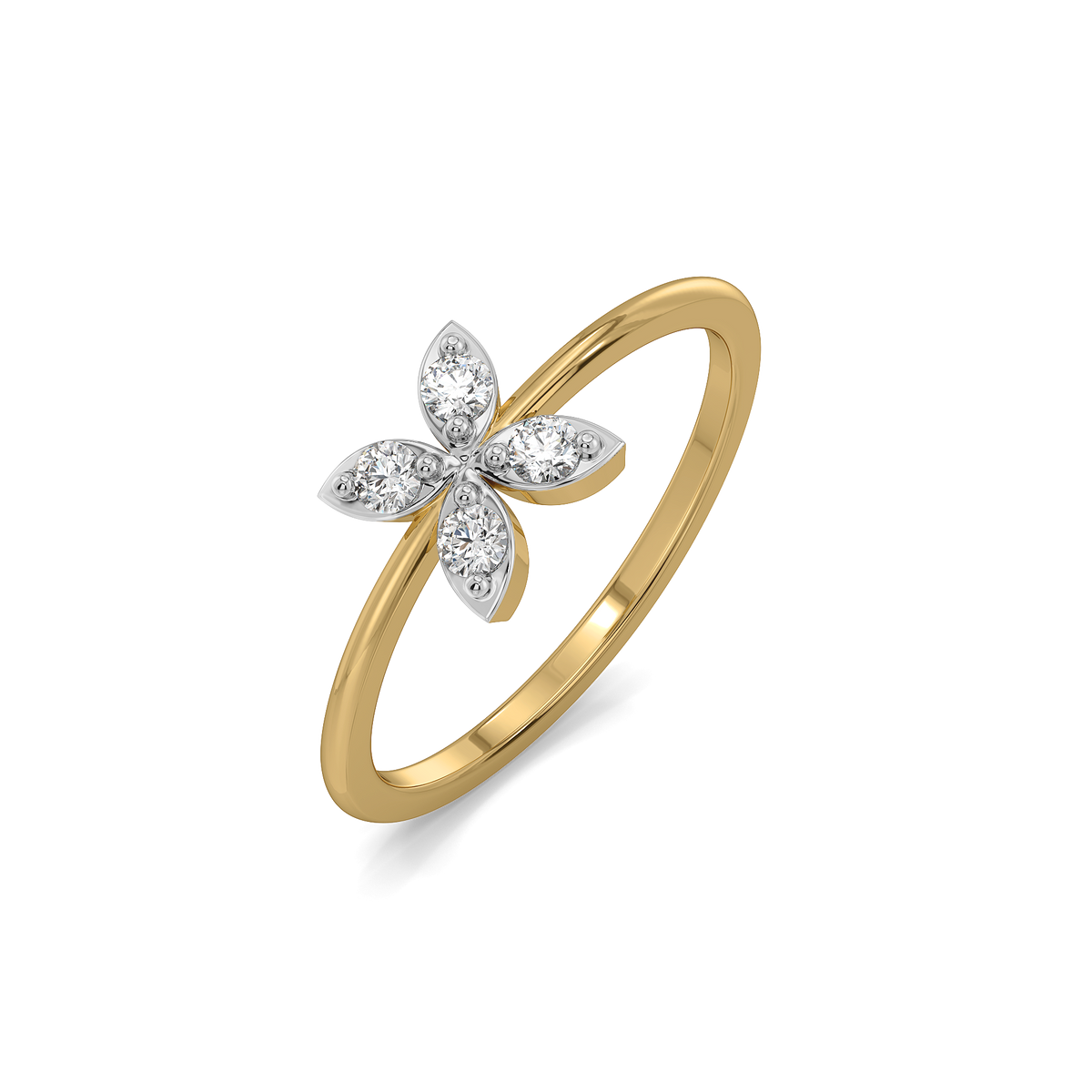 Daffodil Flora - Pure Gold Lab Diamond Fashion Ring